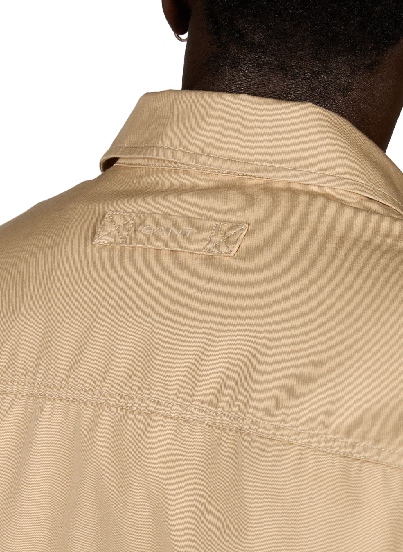 Logo cotton jacket GANT Beige