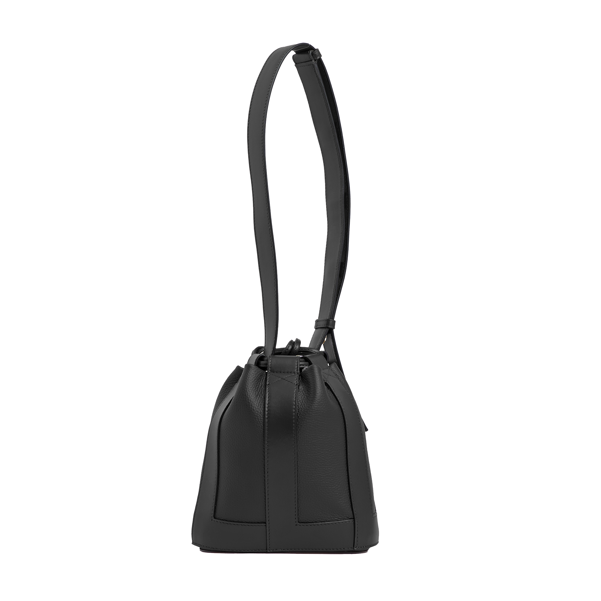 Sac seau elles de lancel en cuir de vachette graine LANCEL Noir