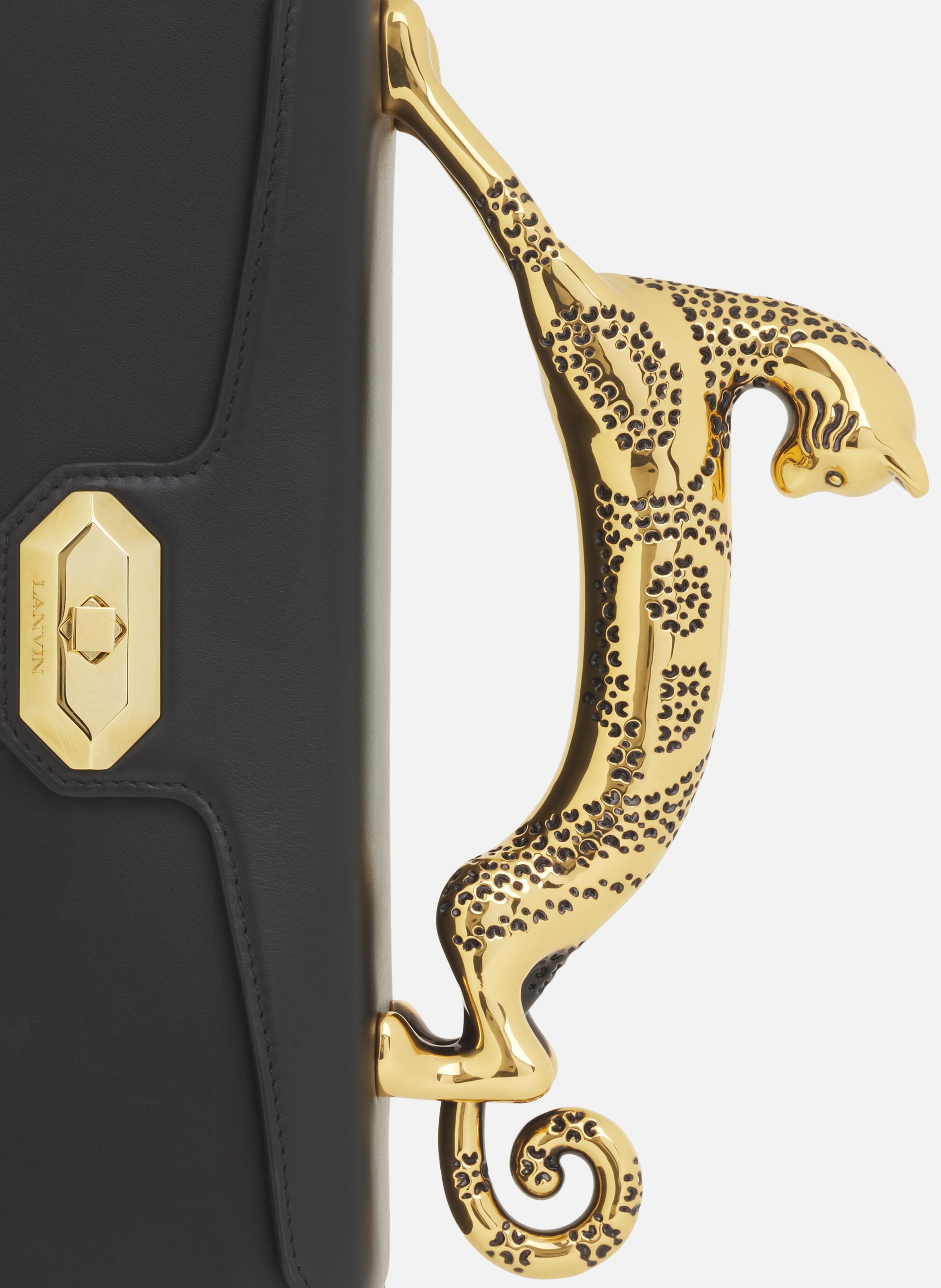 Sac pencil cat en cuir LANVIN Noir