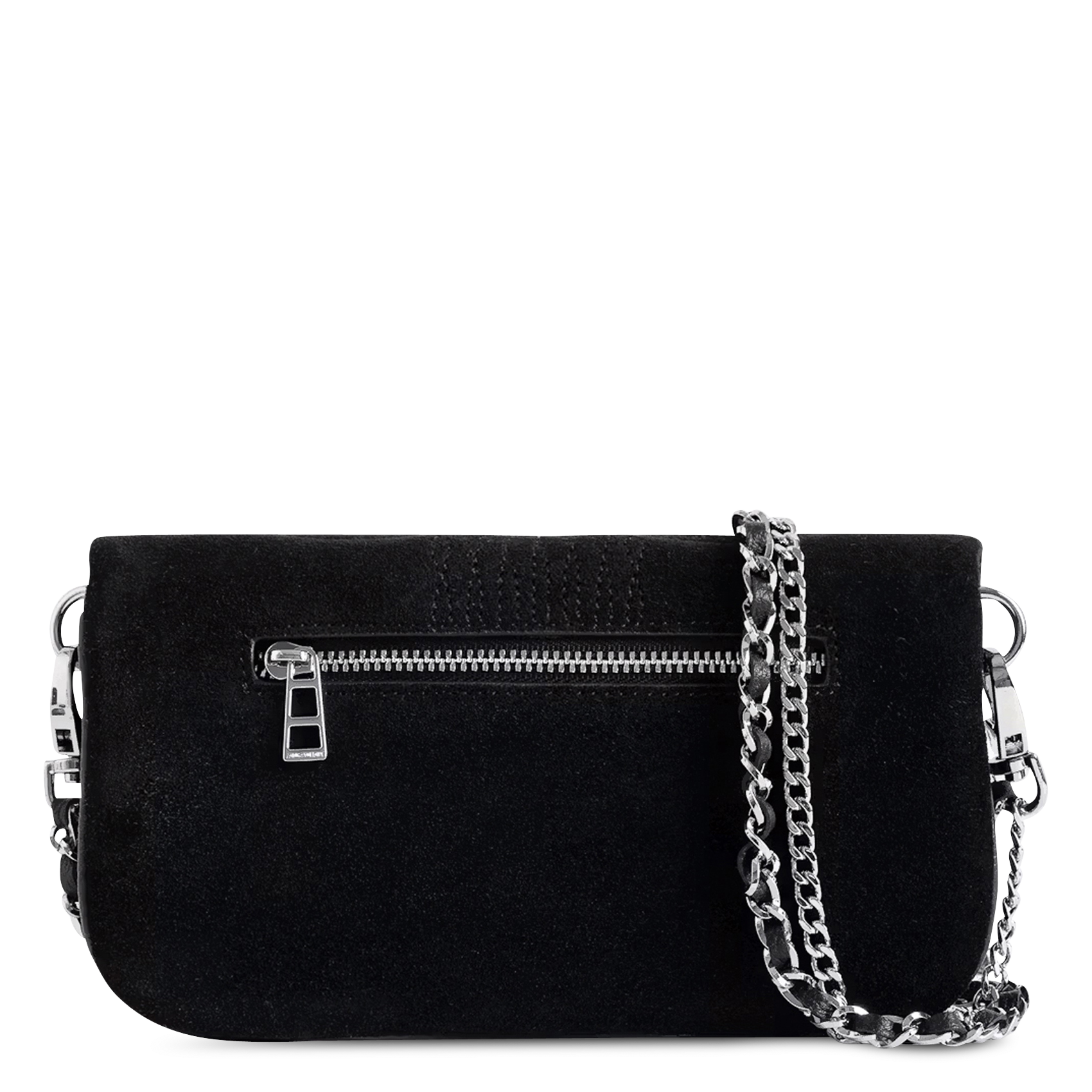 Sac bandoulière en cuir velours rock mini ZADIG&VOLTAIRE Noir