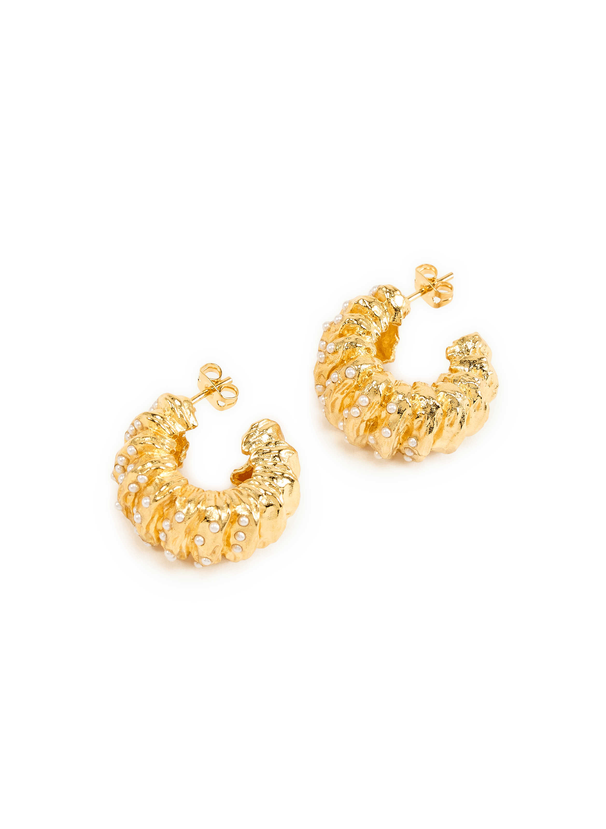 Pearl hoop earrings JOANNA LAURA CONSTANTINE Golden