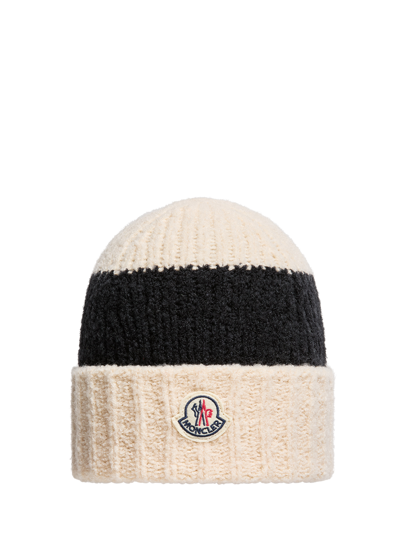 Gorro a rayas de lana virgen mezclada MONCLER Multicolor