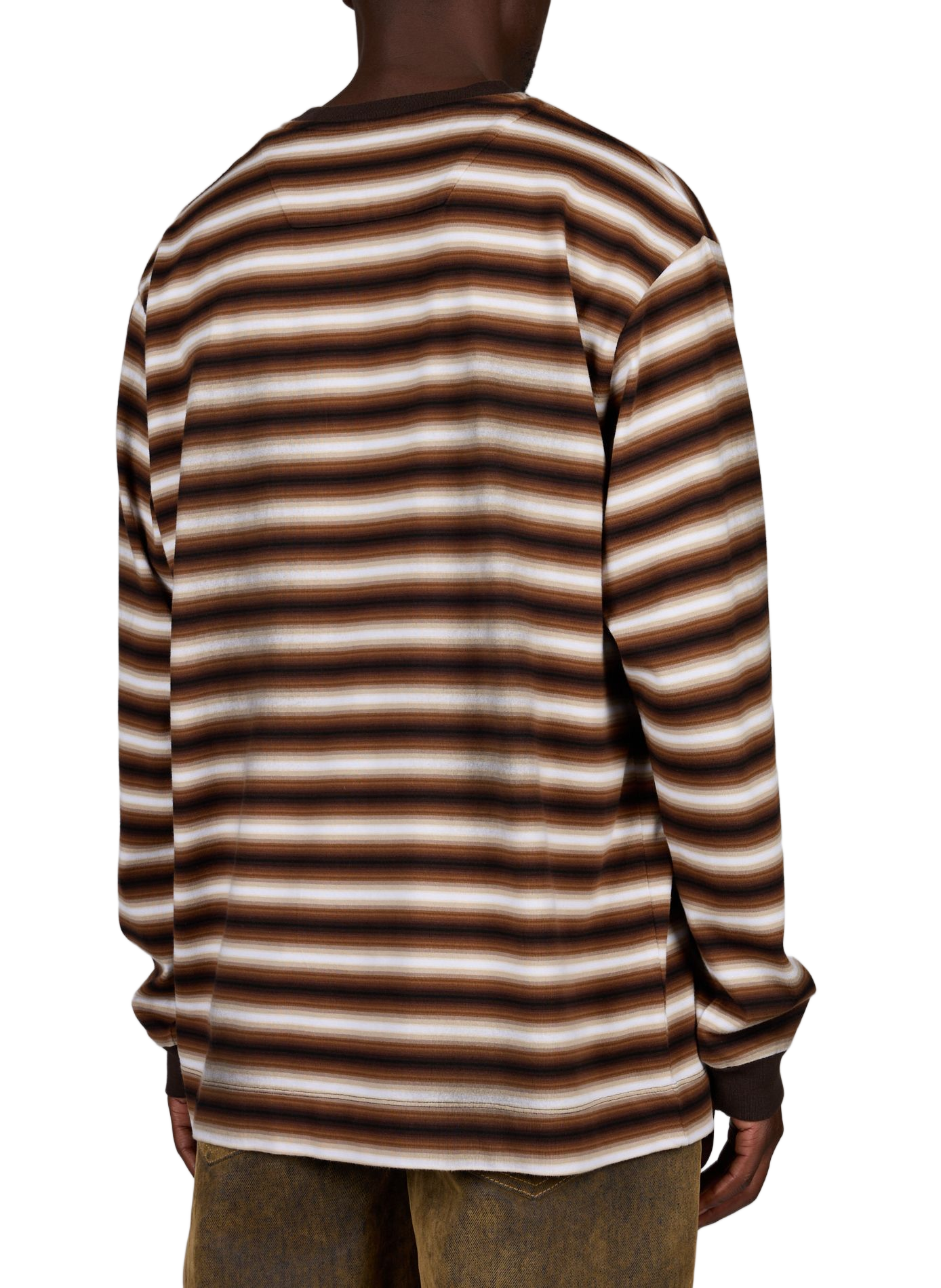 Straight striped cotton T-shirt JUUN.J Brown