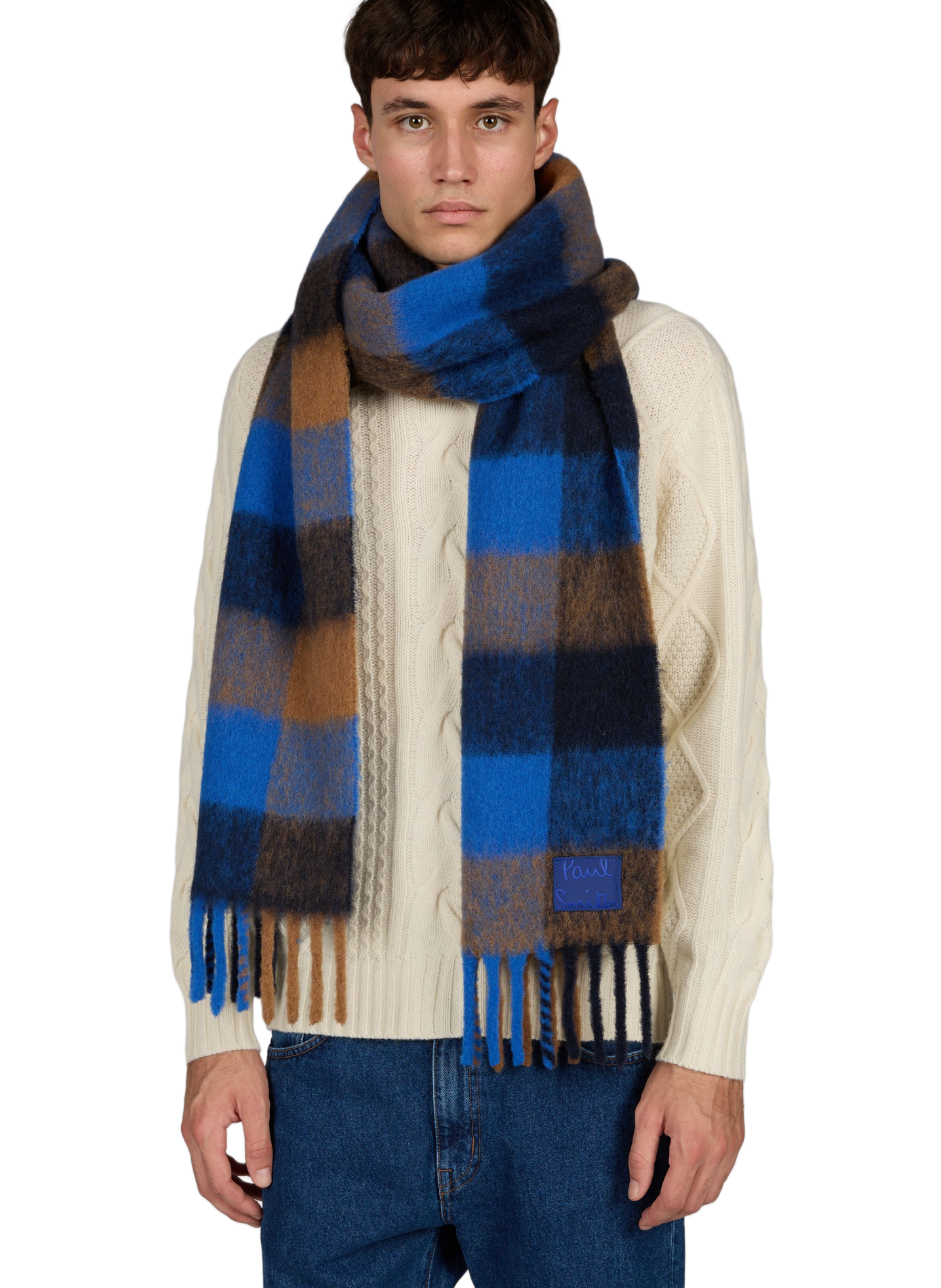 Schal aus Wollmischung PAUL SMITH Blau