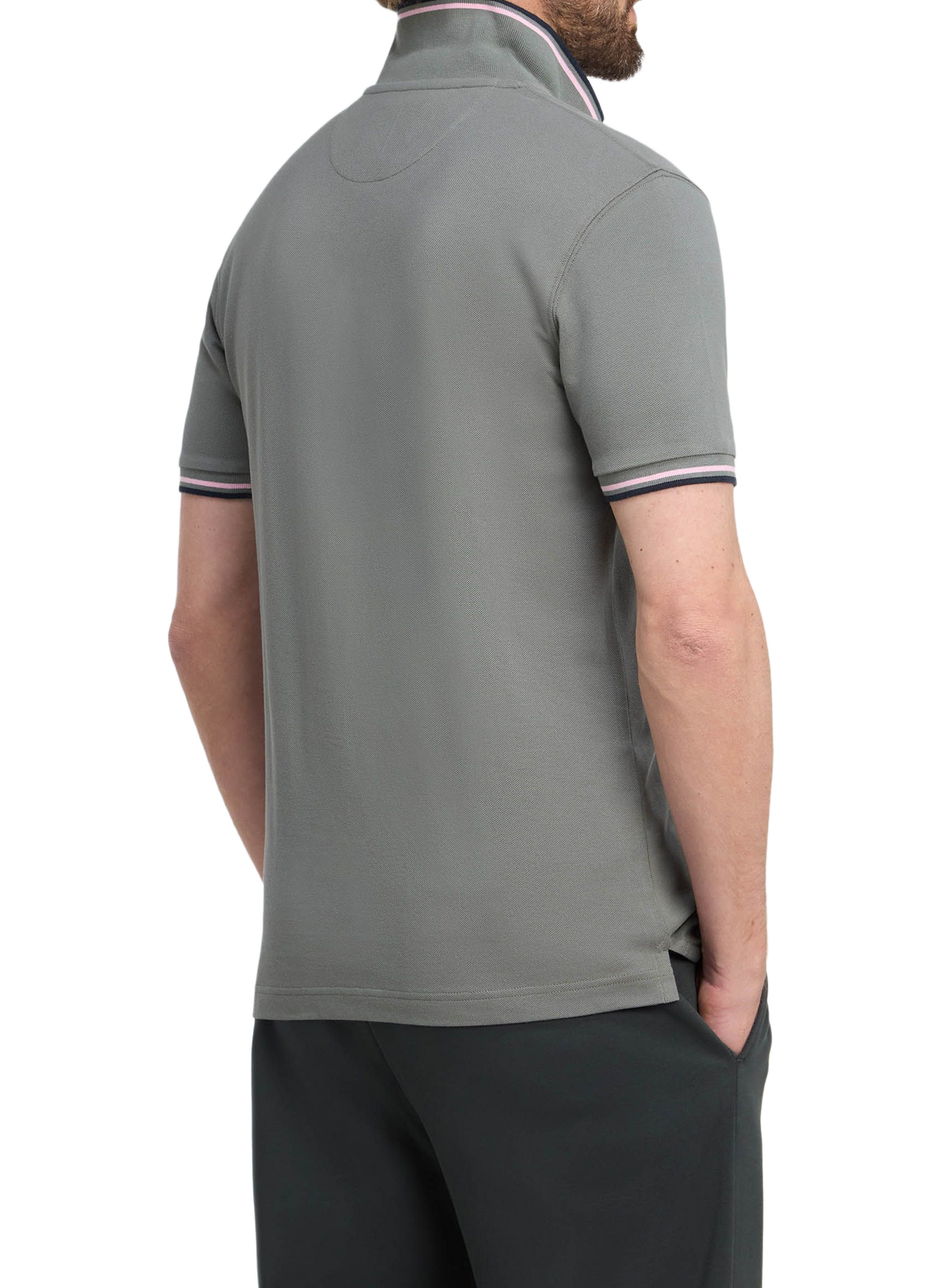 Polo droit à logo brodé en coton EDEN PARK Khaki