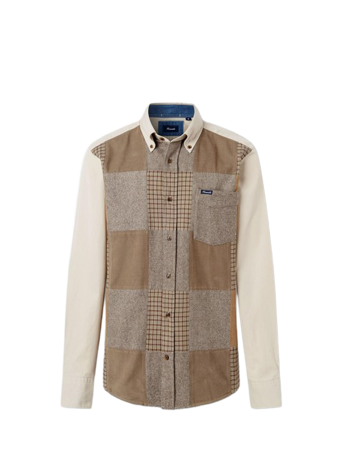 Classic checkered cotton shirt FACONNABLE Beige