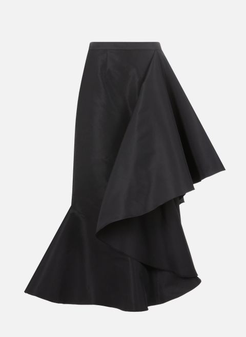 Mid-length draped skirt BlackALEXANDER MCQUEEN 