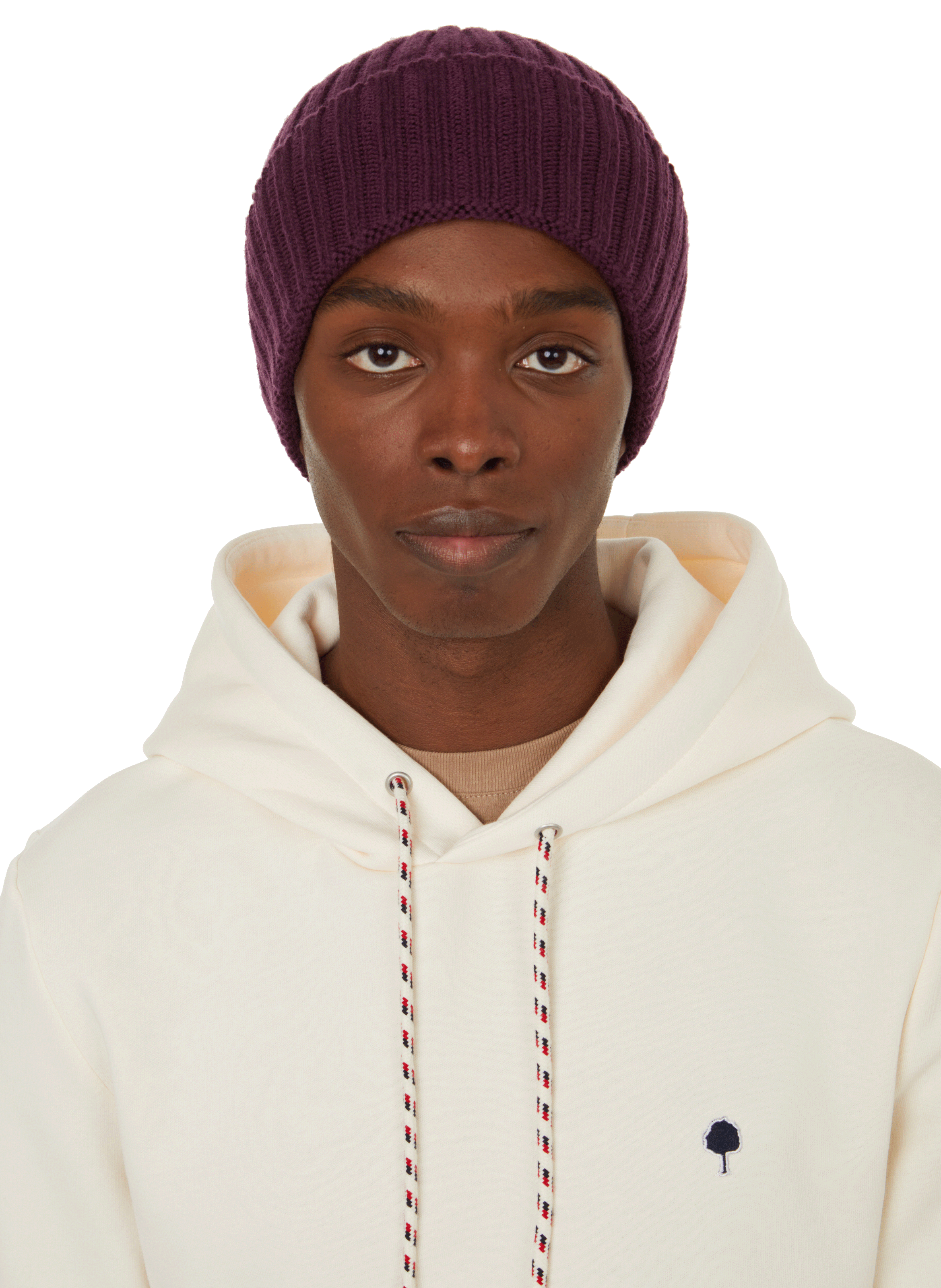 Merino wool beanie SAISON 1865 Purple