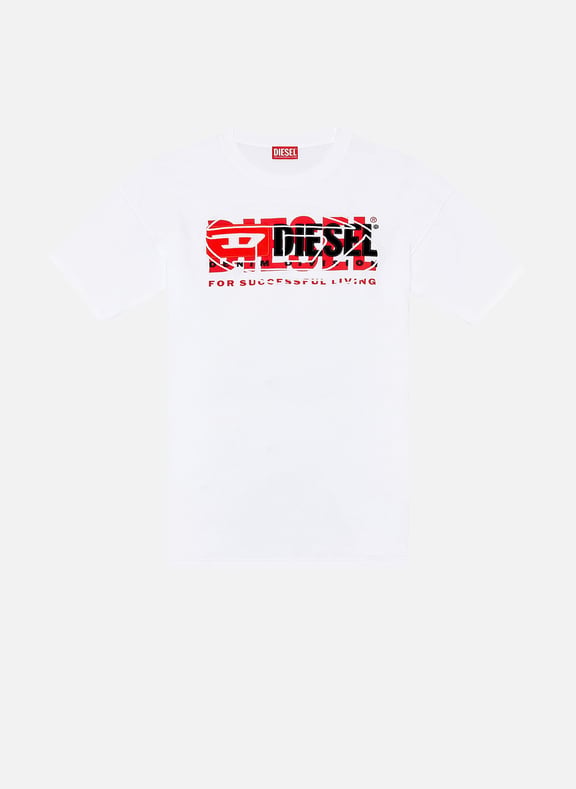 Cotton logo T-shirt White by DIESEL DIESEL Cotton logo T-shirt White