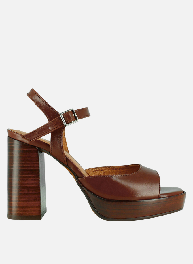 Sandales hautes en cuir de vachette bamba JONAK