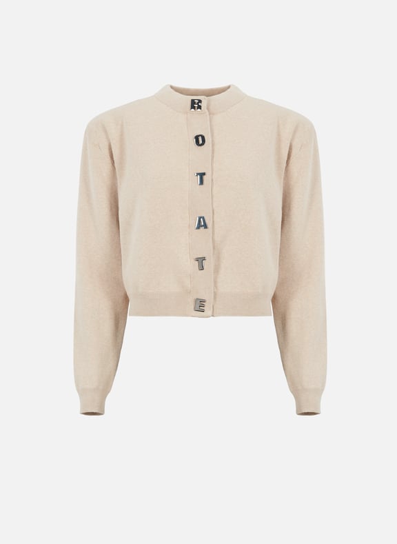 Cardigan en coton et cachemire Beige by ROTATE ROTATE Cardigan en coton et cachemire Beige