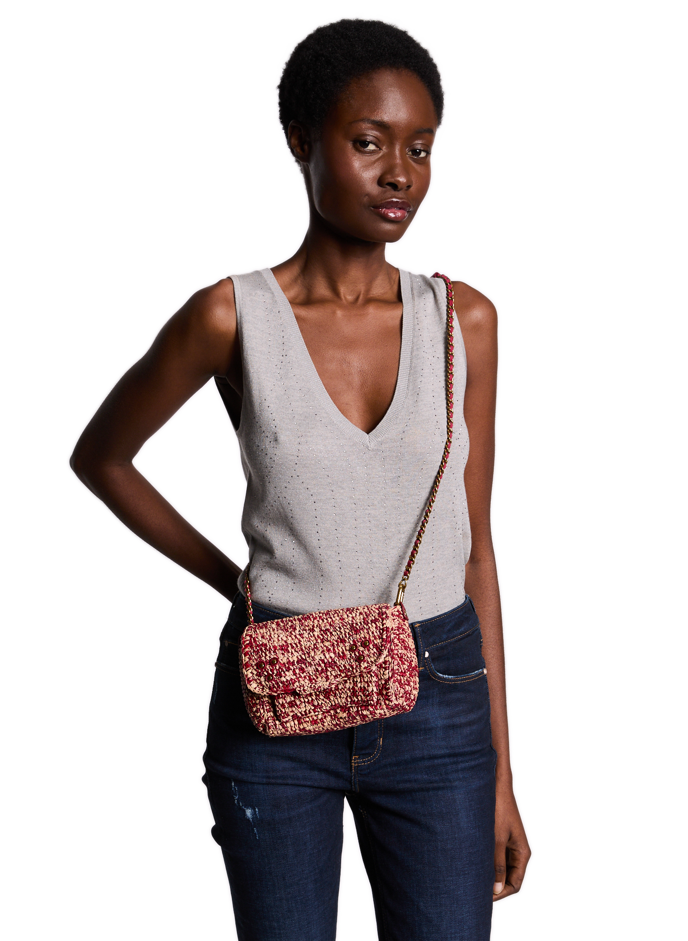 Sac ?� Bandouli?�re Lulu S En Raphia - J?�r?�me Dreyfuss Femme | Printemps.com