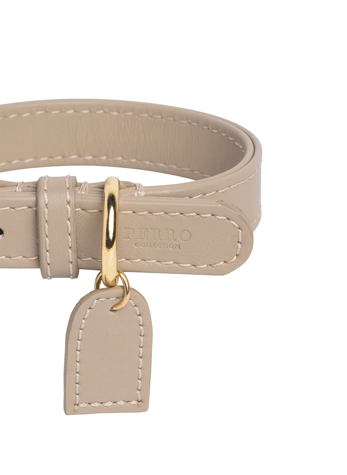 Leather necklace PERRO COLLECTION Beige