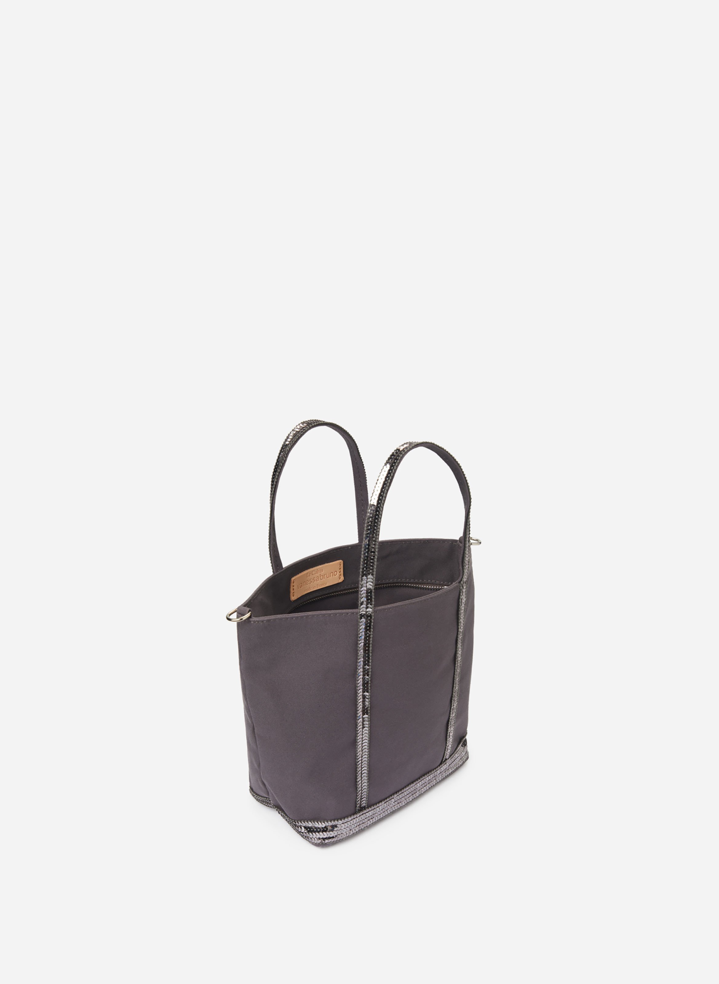 Cabas s zippé en toile VANESSA BRUNO Gris