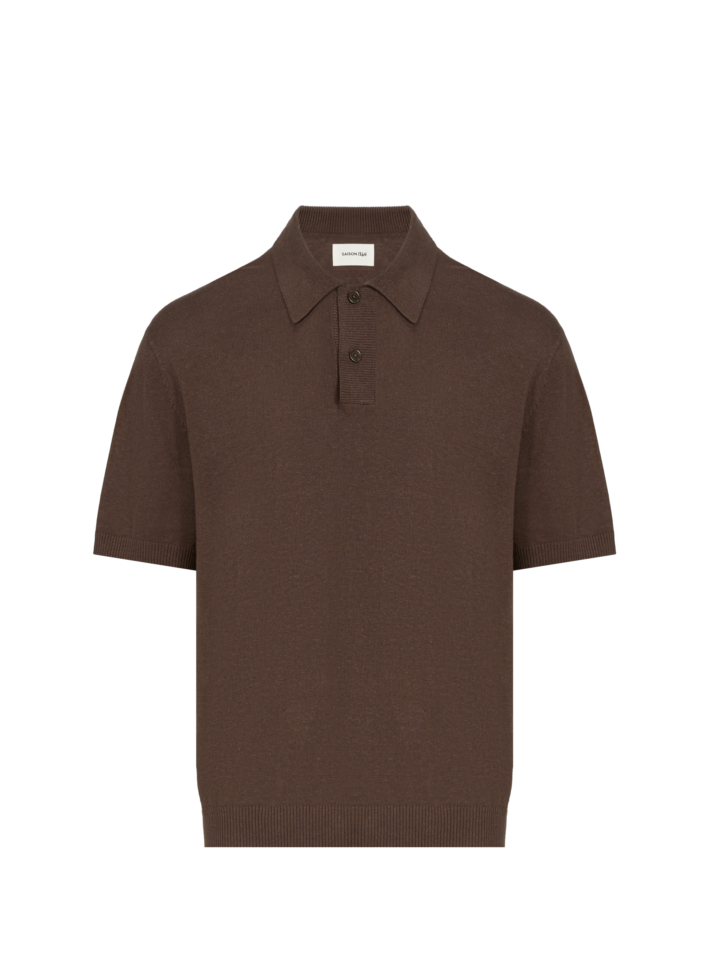 Polo en lin et coton SAISON 1865 Marron