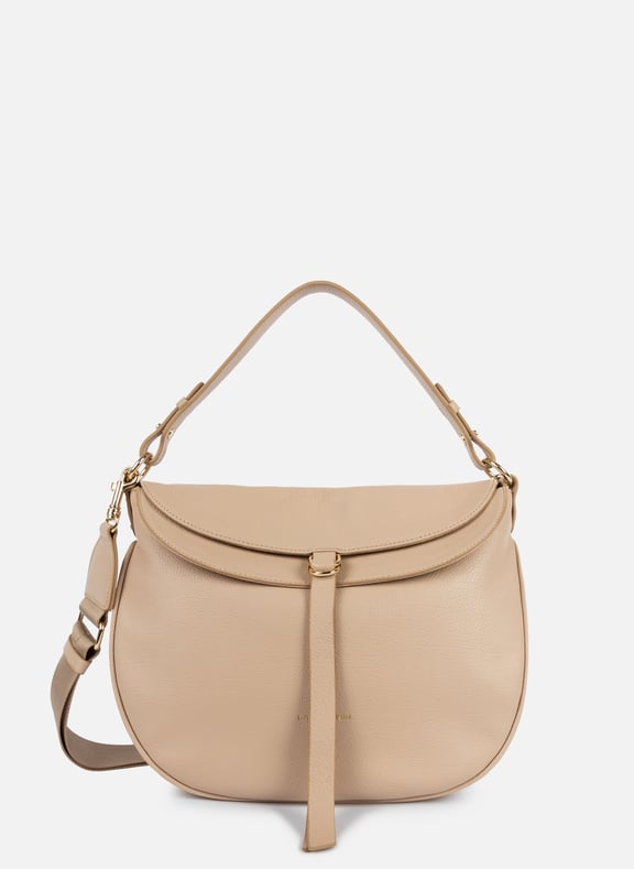 Grand sac besace - dune gaia Beige by LANCASTER LANCASTER Grand sac besace - dune gaia Beige