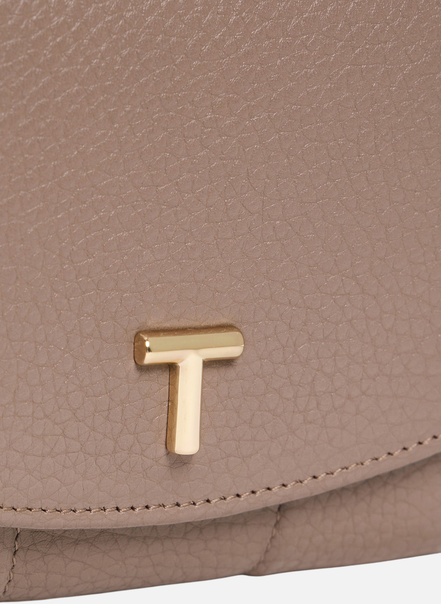 Porte monnaie à rabat romy en cuir grainé LE TANNEUR Gris