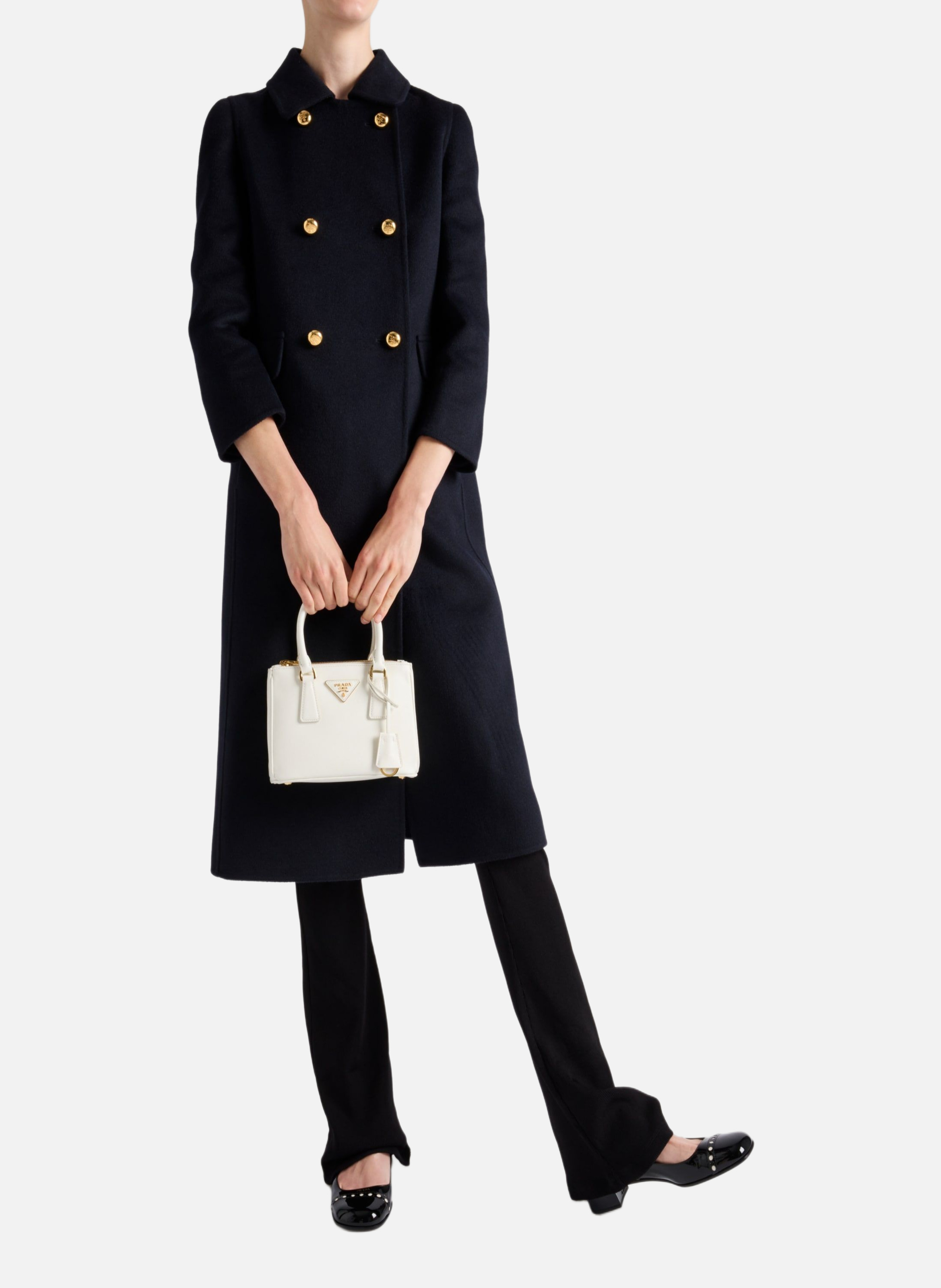 Babies en cuir verni PRADA Noir