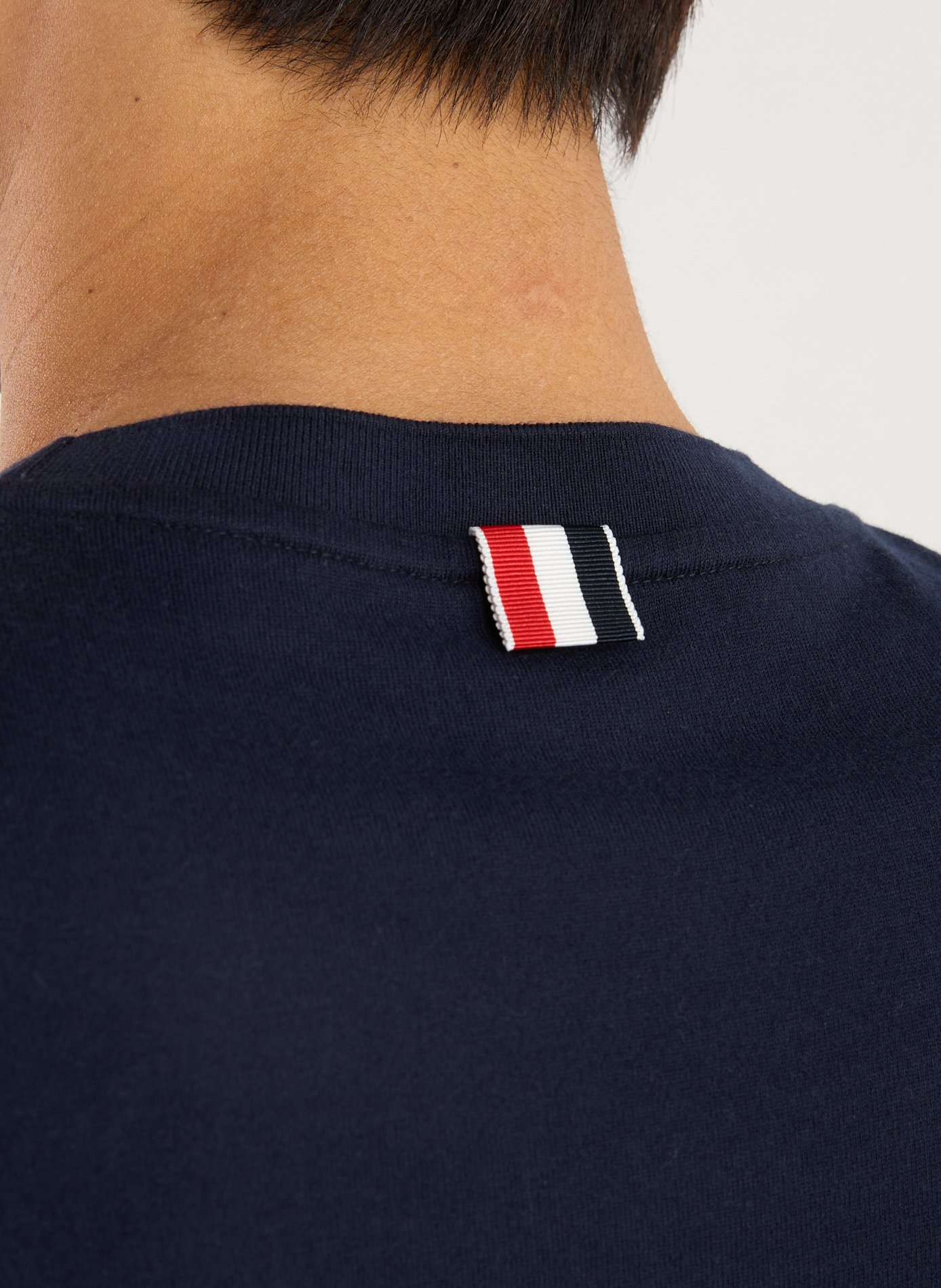 Classic Cotton T-Shirt THOM BROWNE Blue