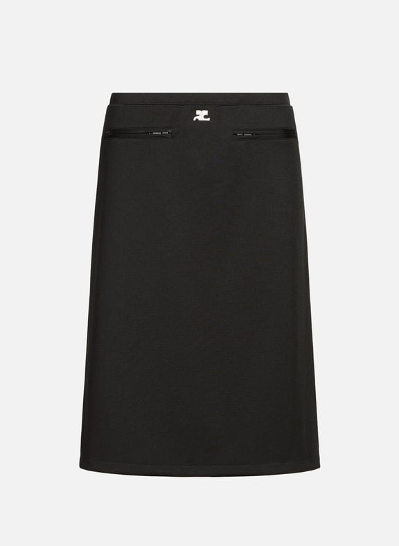Jupe courte droite Noir by COURRÈGES COURRÈGES Jupe courte droite Noir