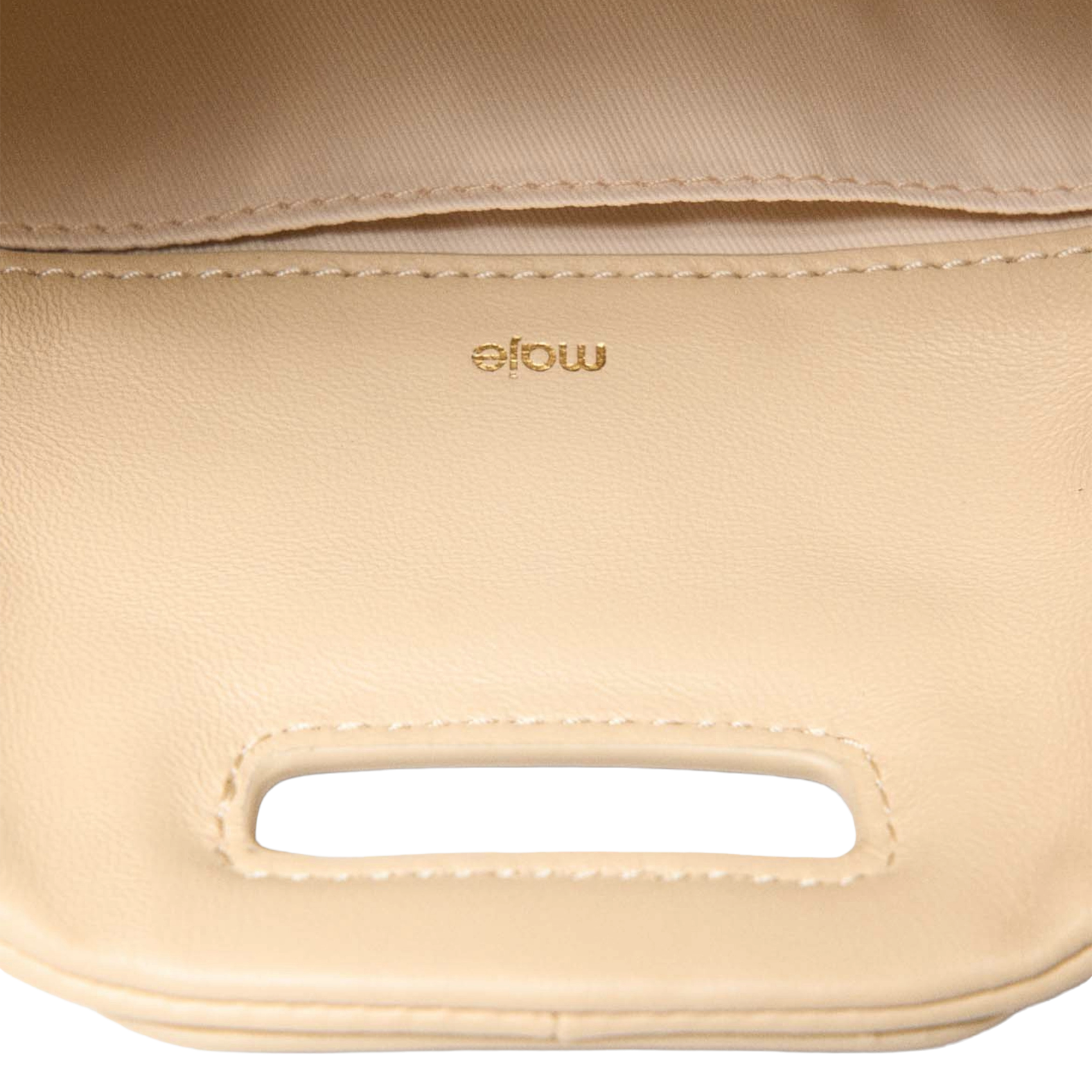 Sac bandoulière en cuir lisse miss m mini MAJE Beige
