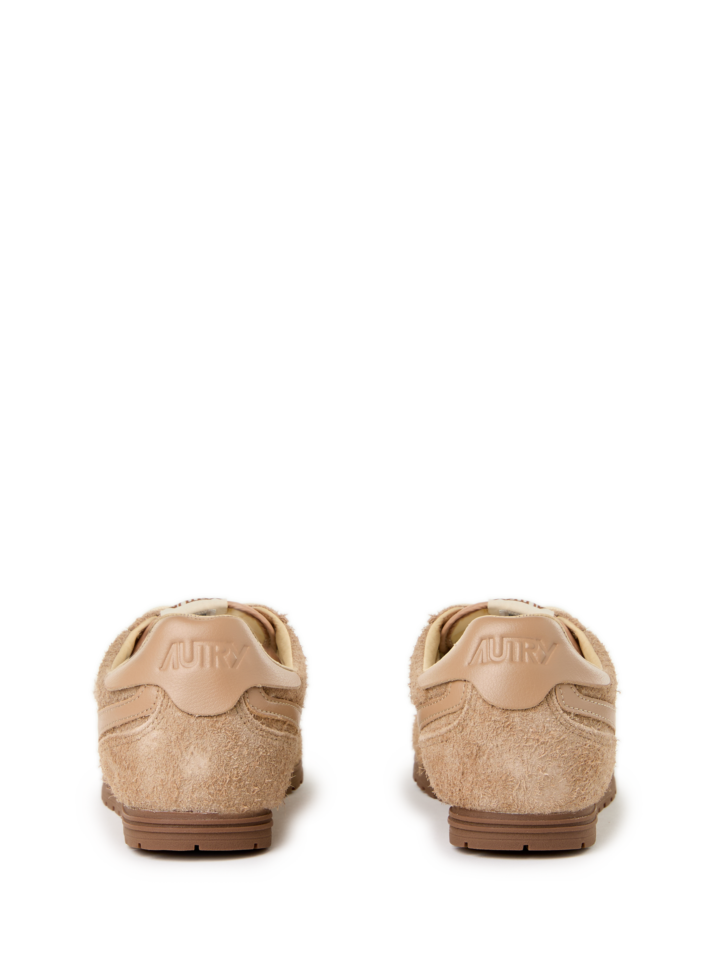 Baskets en cuir mélangé AUTRY Marron