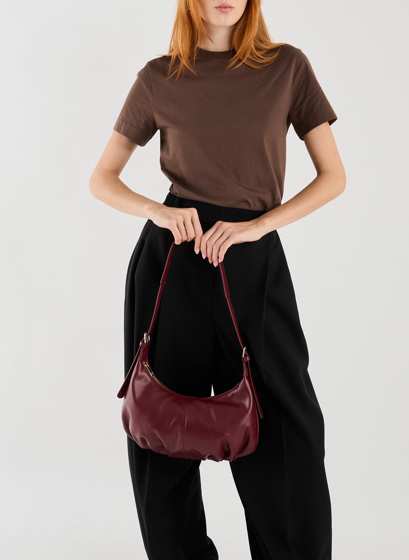 Sac à bandoulière uni AU PRINTEMPS PARIS Rouge