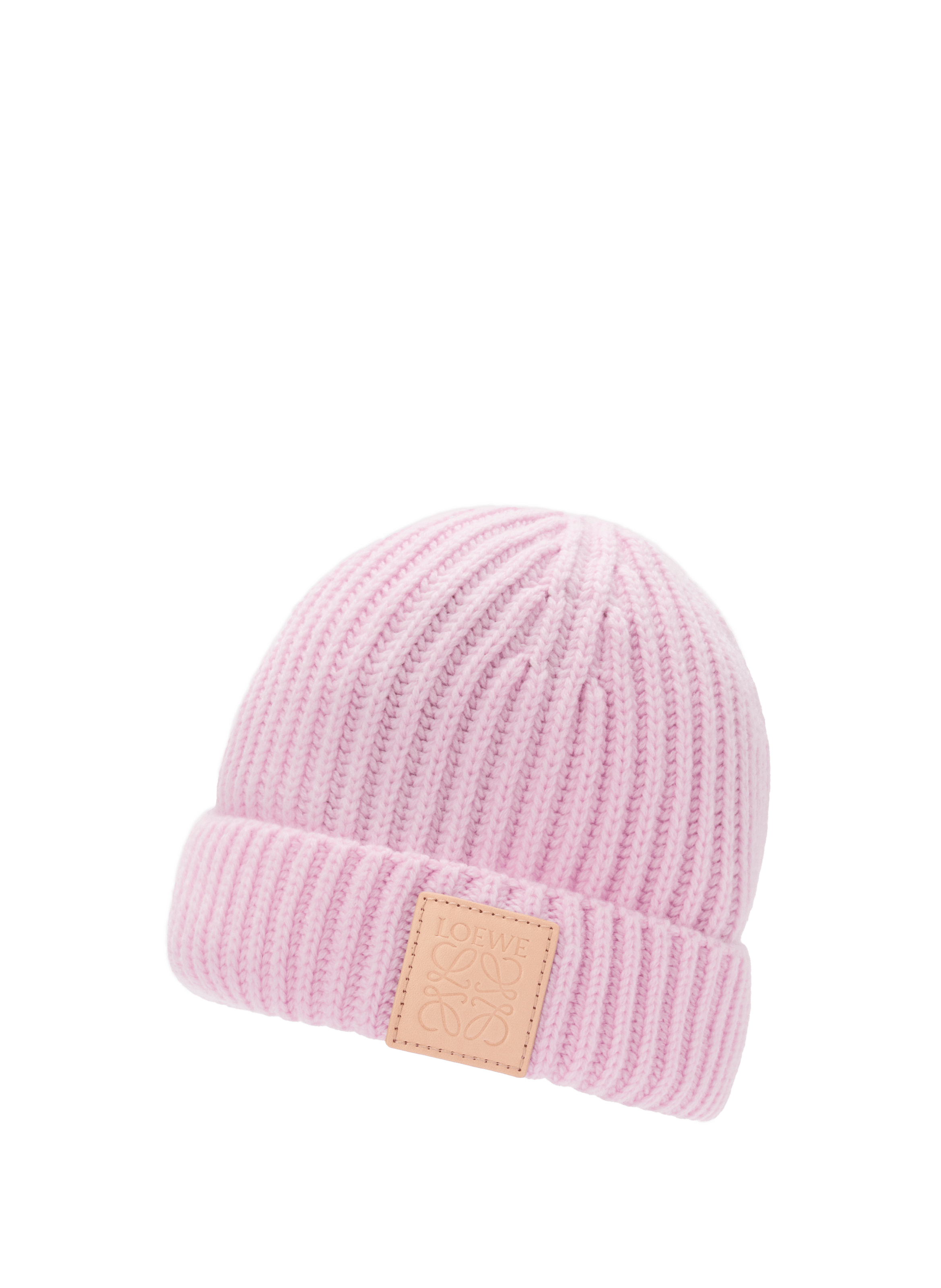 Ribbed Cashmere Beanie LOEWE Pink