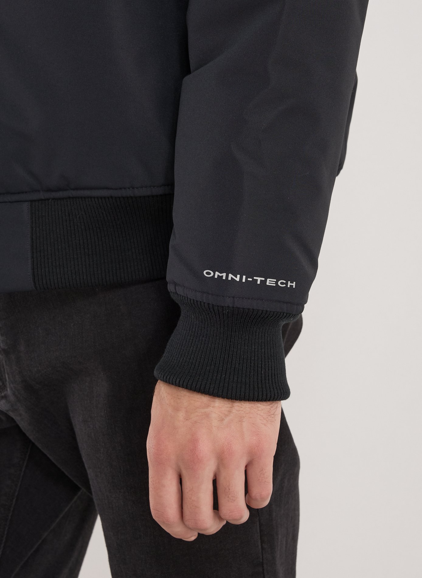 Waterproof hooded jacket with faux fur effect COLUMBIA Black