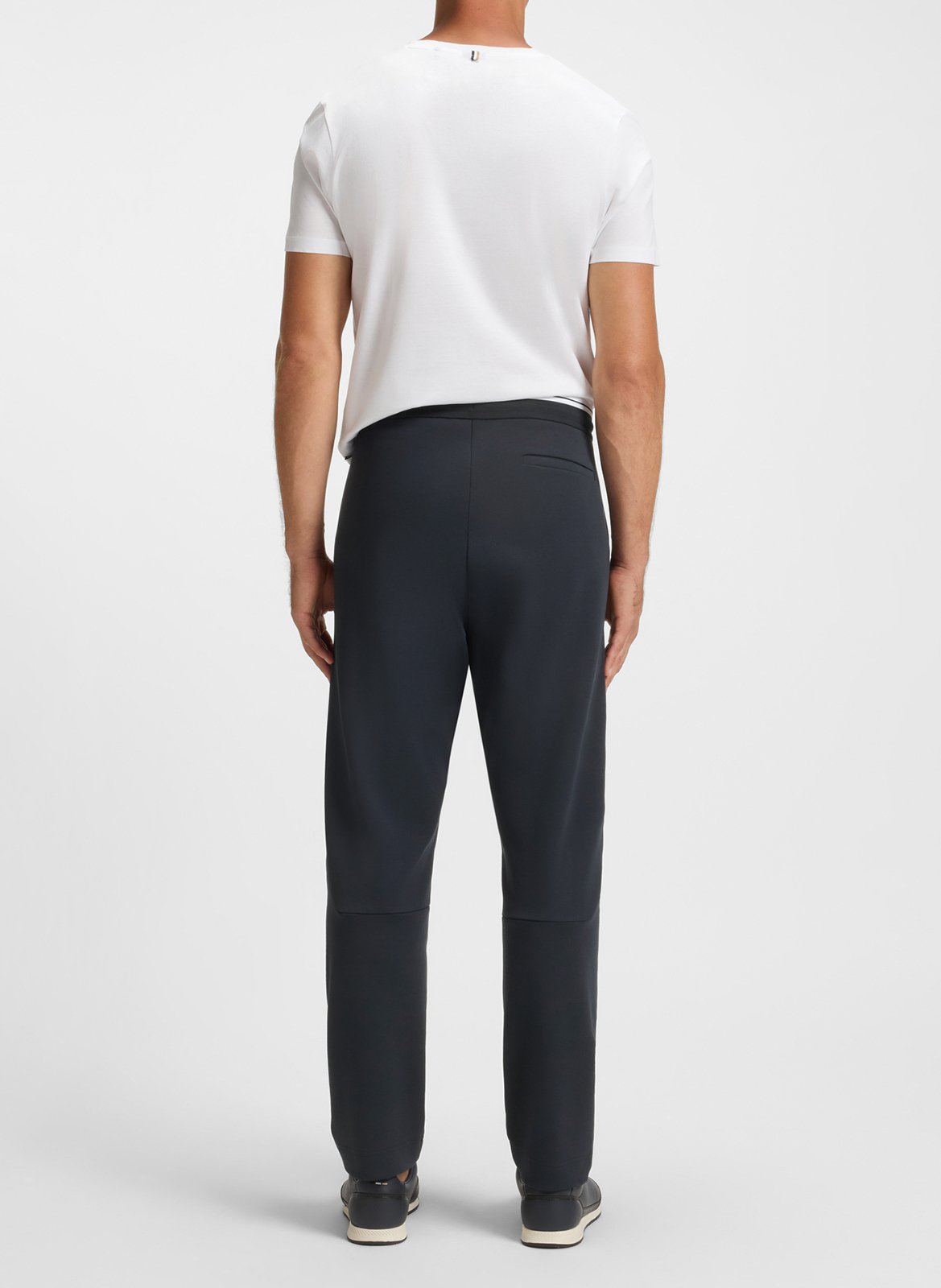 Jogging droit uni à détails contrastés BOSS Bleu