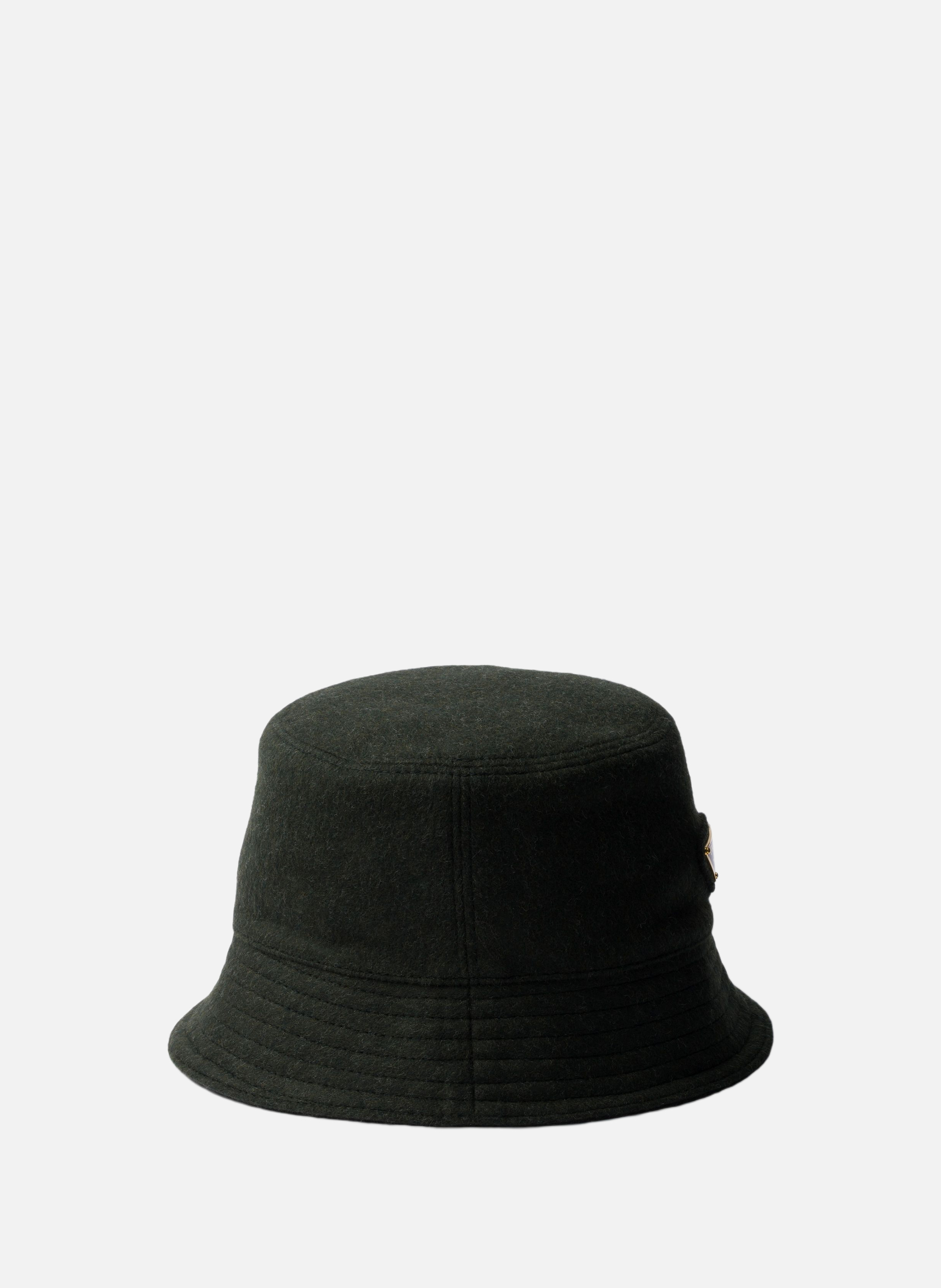 Bob en tissu loden PRADA Vert