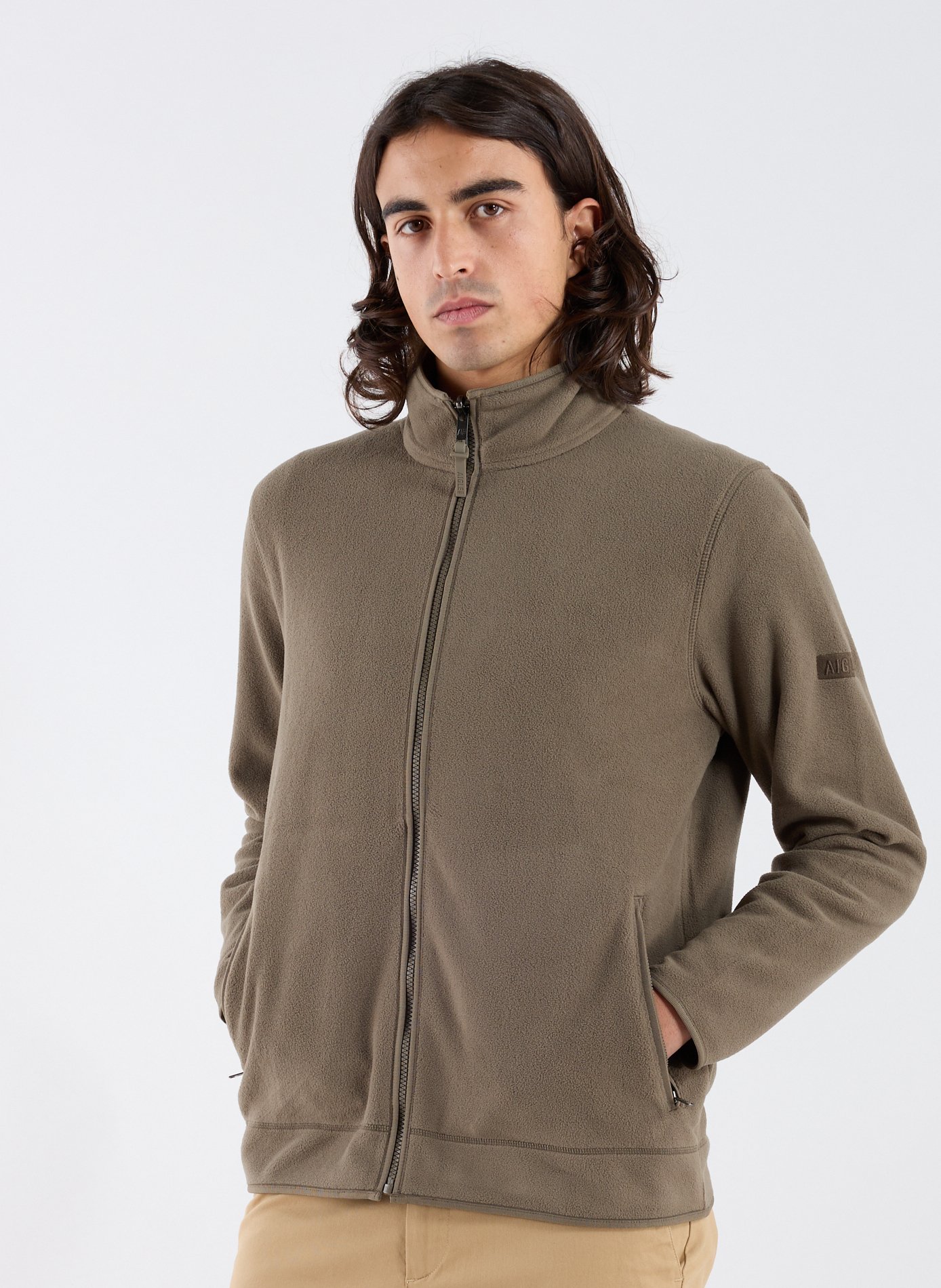 AIGLE Veste polaire à col montant Marron