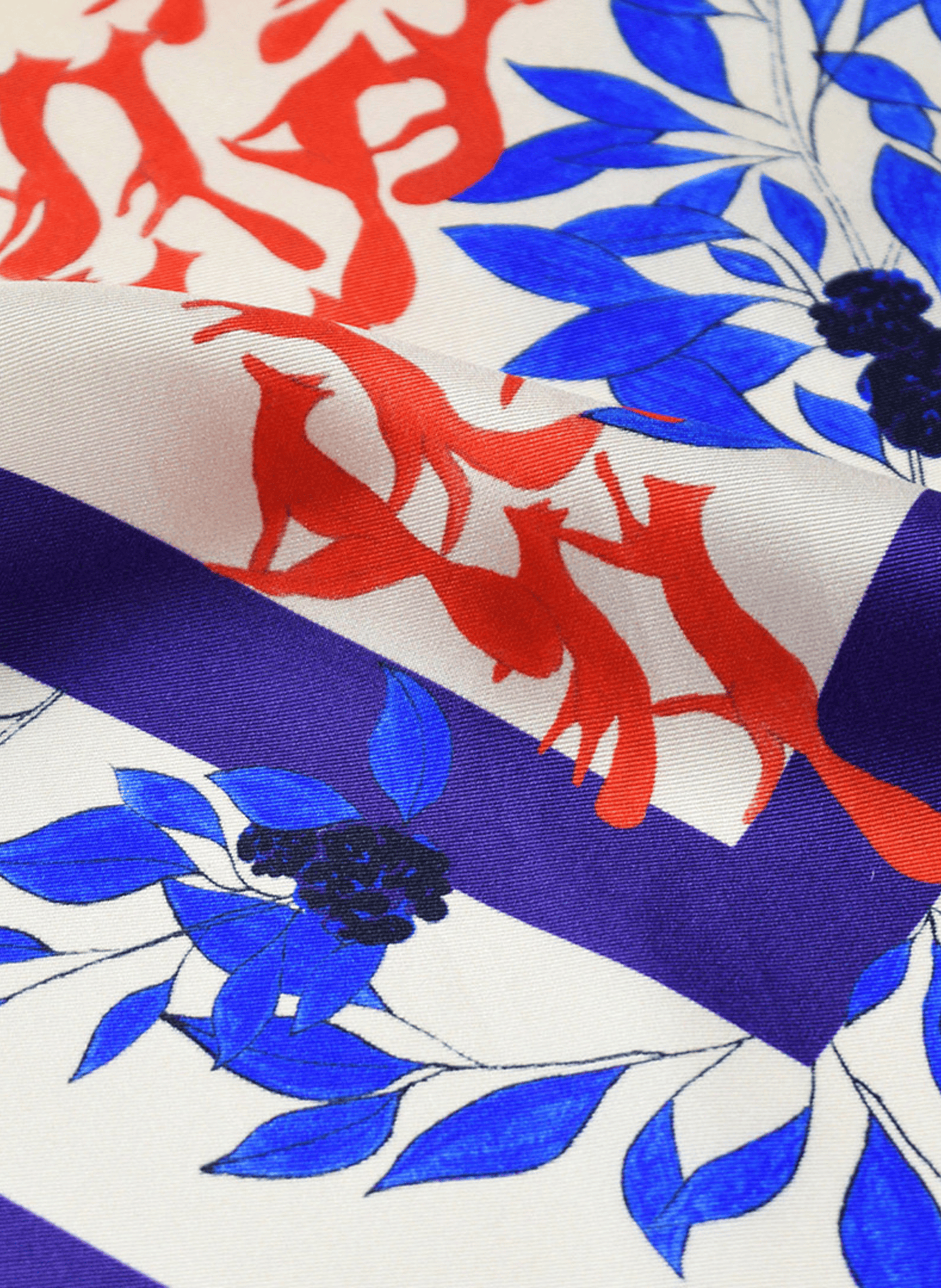 Pas de deux - Carré 90 imprimé en soie PETITJEAN PARIS Multicolore