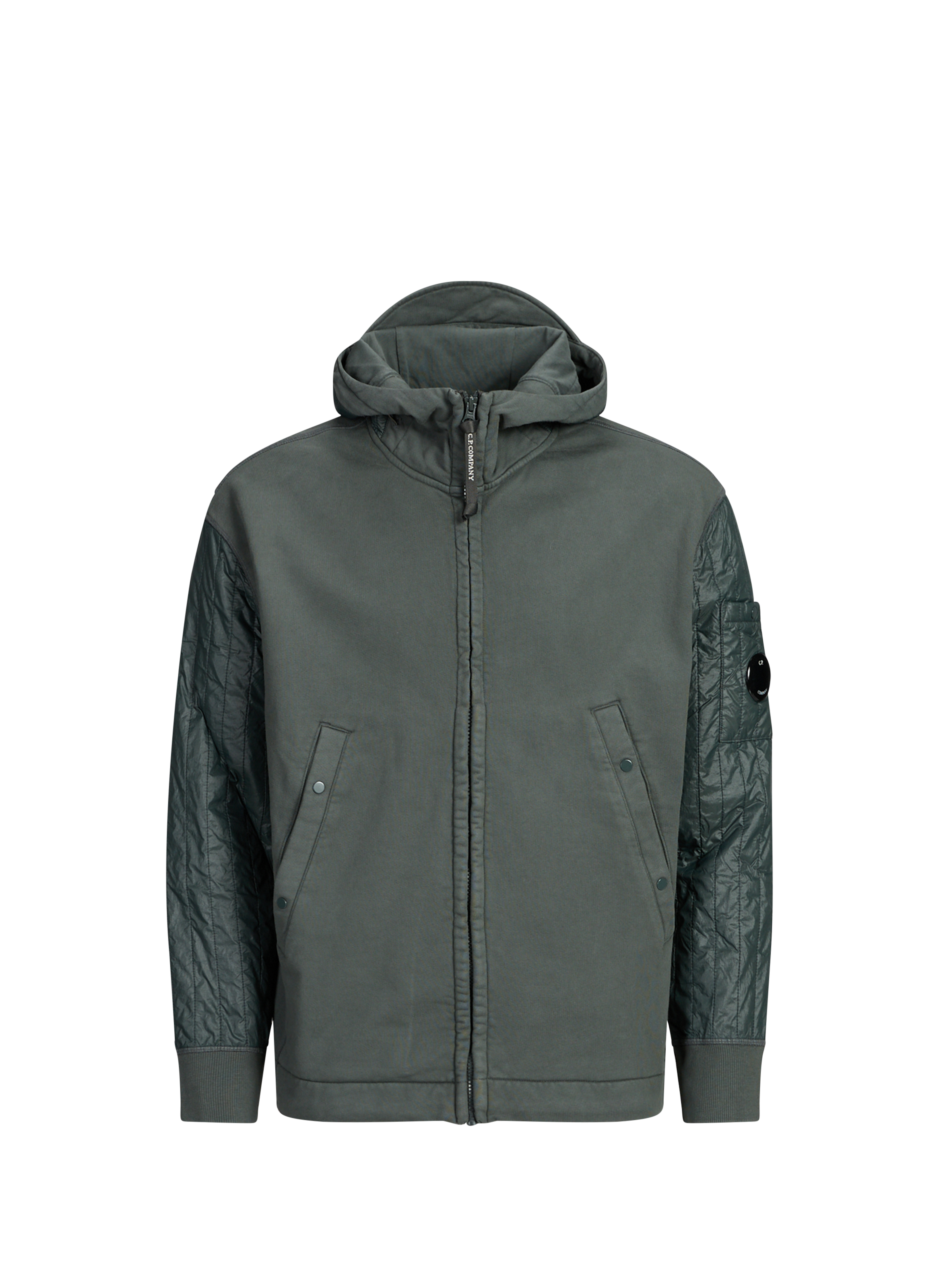 Two-tone zip hoodie CP COMPANY Grey