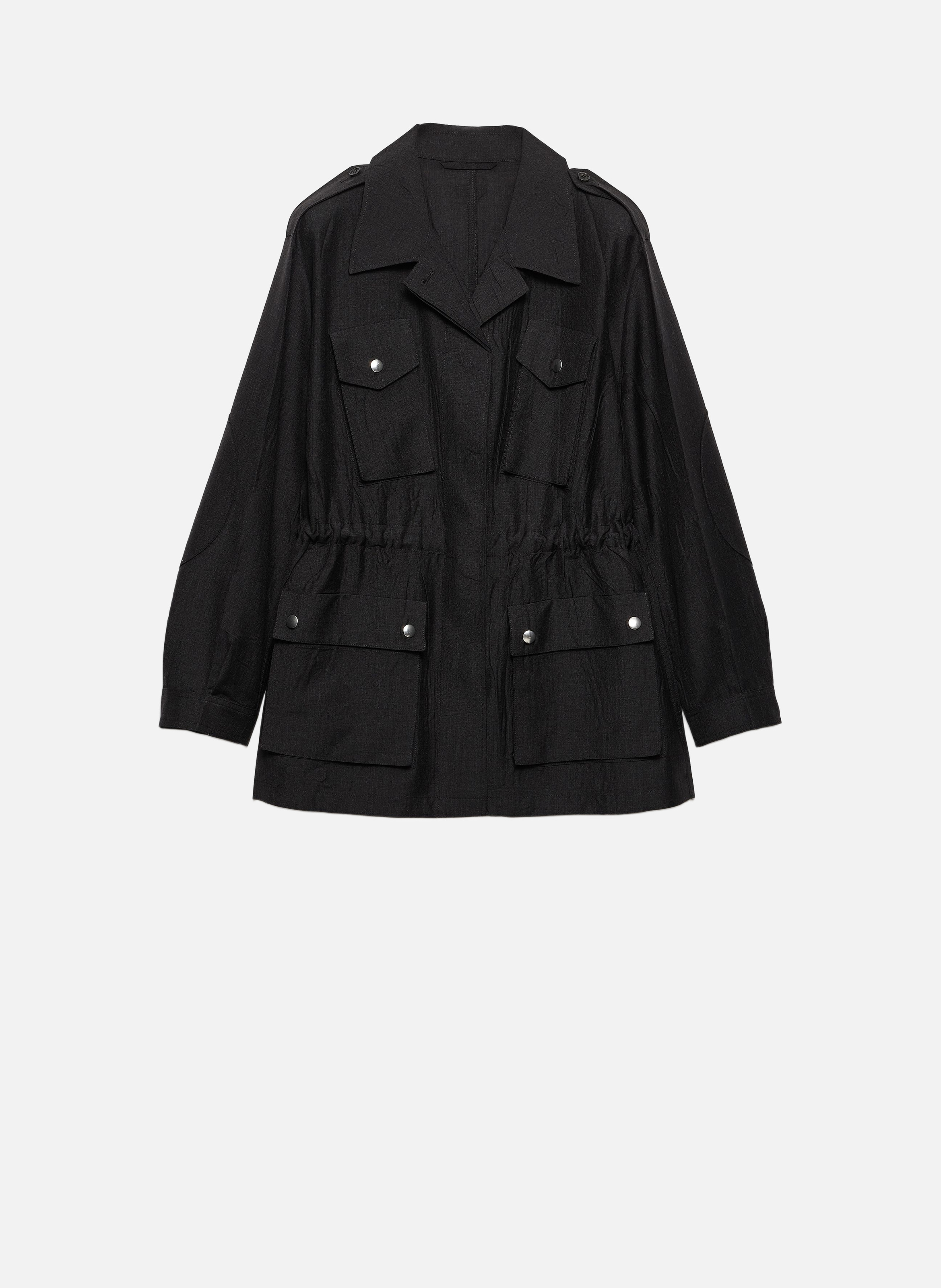 Veste en mohair de chevreau teint en pièce PRADA Gris