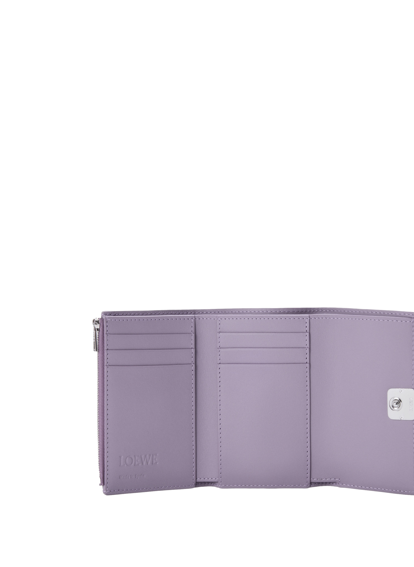 Petit portefeuille vertical Anagram en cuir de veau grainé LOEWE Violet