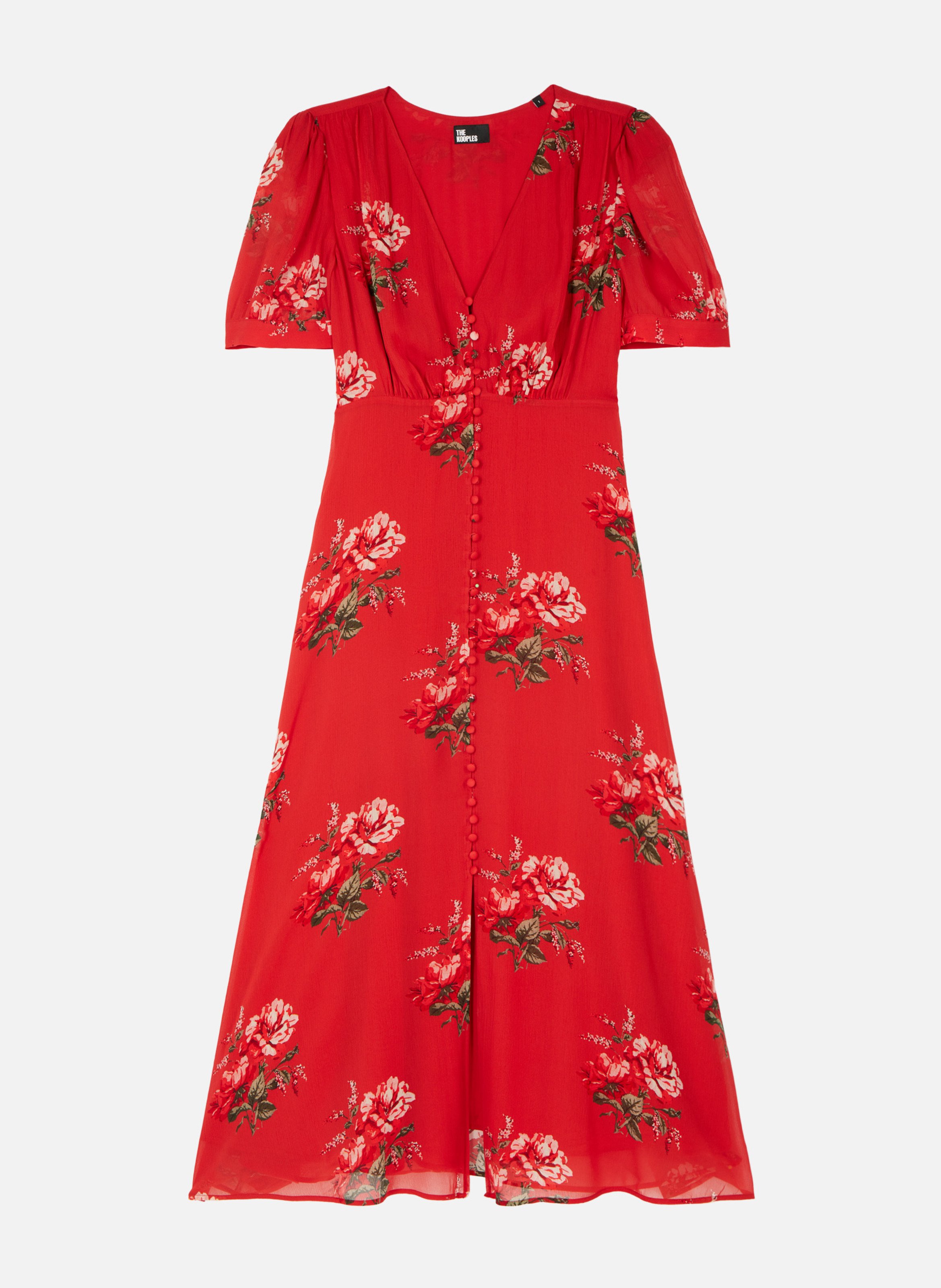 Robe longue imprimé fleuri THE KOOPLES Rouge