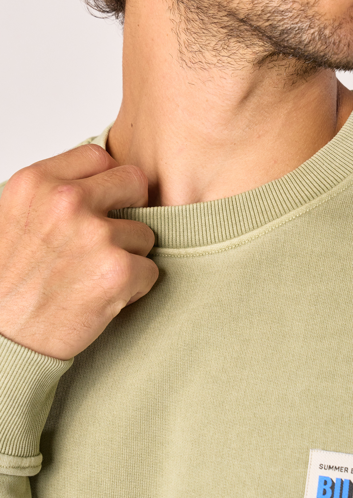 Sweatshirt vintage en coton biologique BILLYBELT Vert