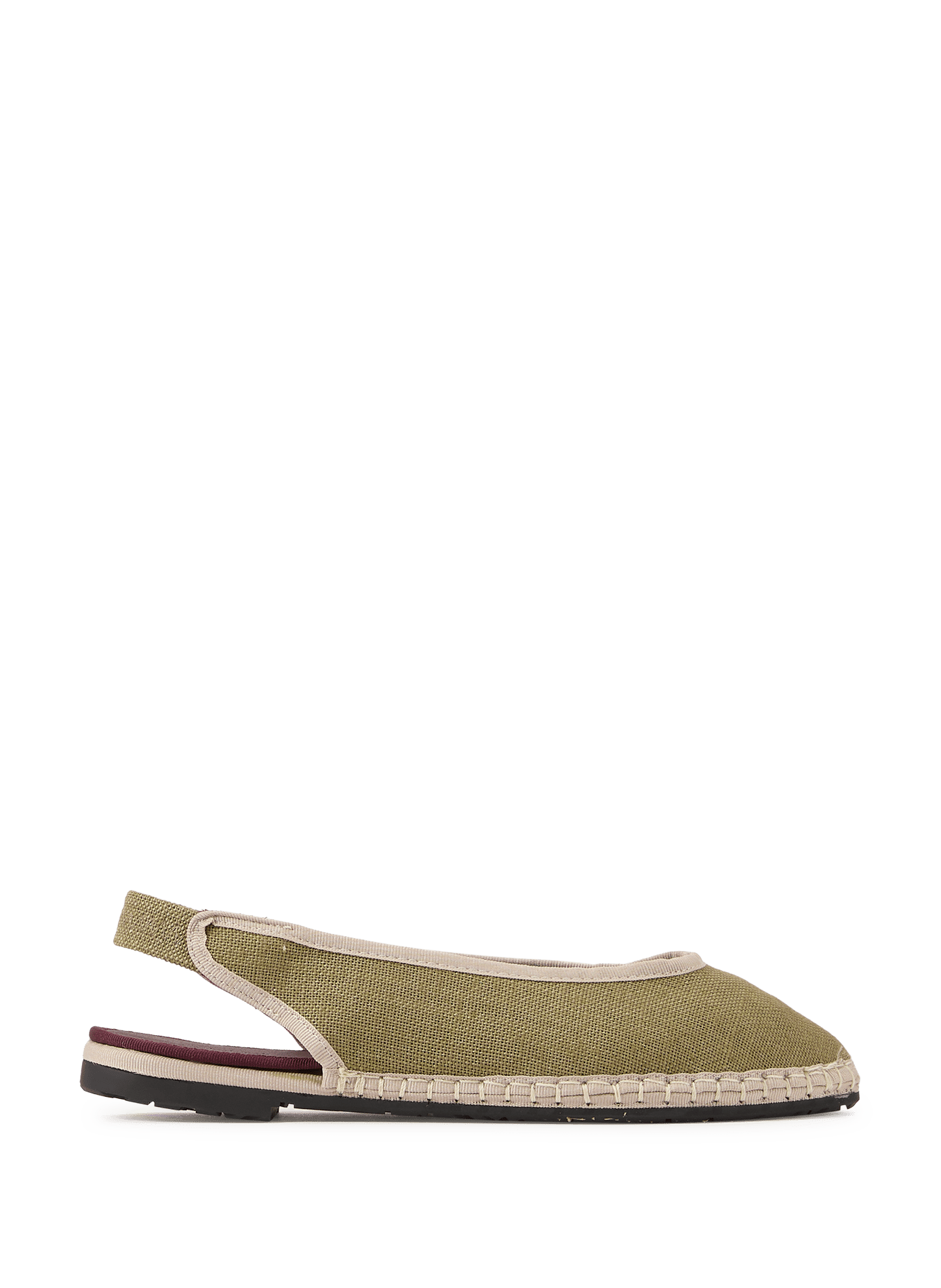 Sling-back Narnia en lin FLABELUS Green