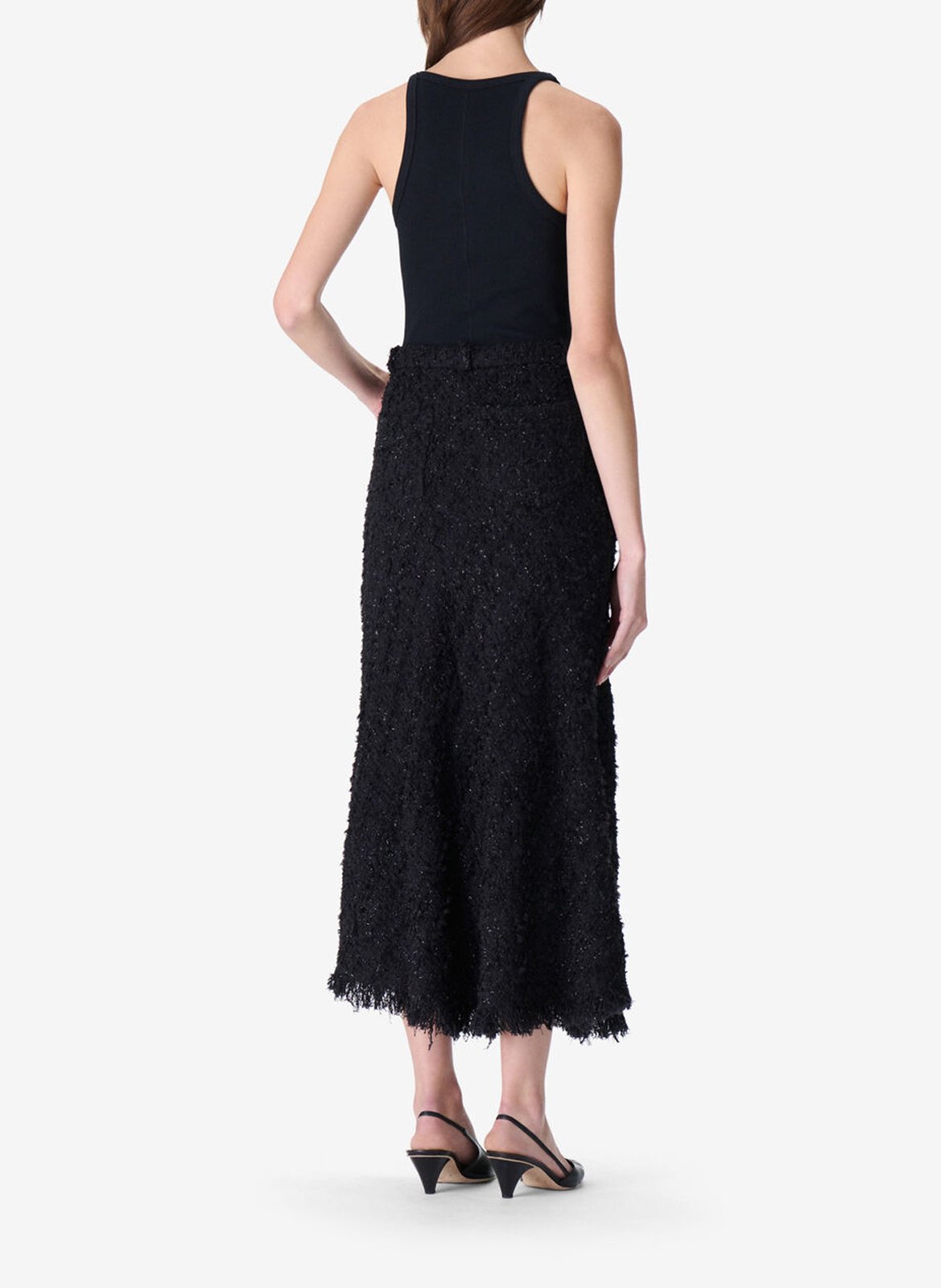 Samden tweed midi skirt IRO Black