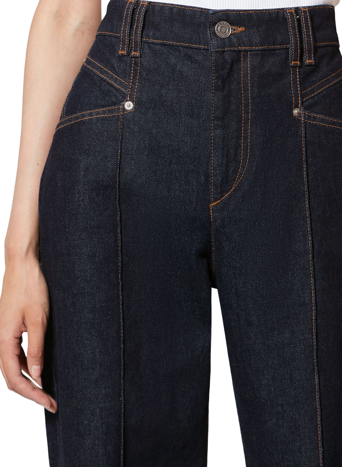 Straight Leg Drolane Jeans in Cotton Denim Blue