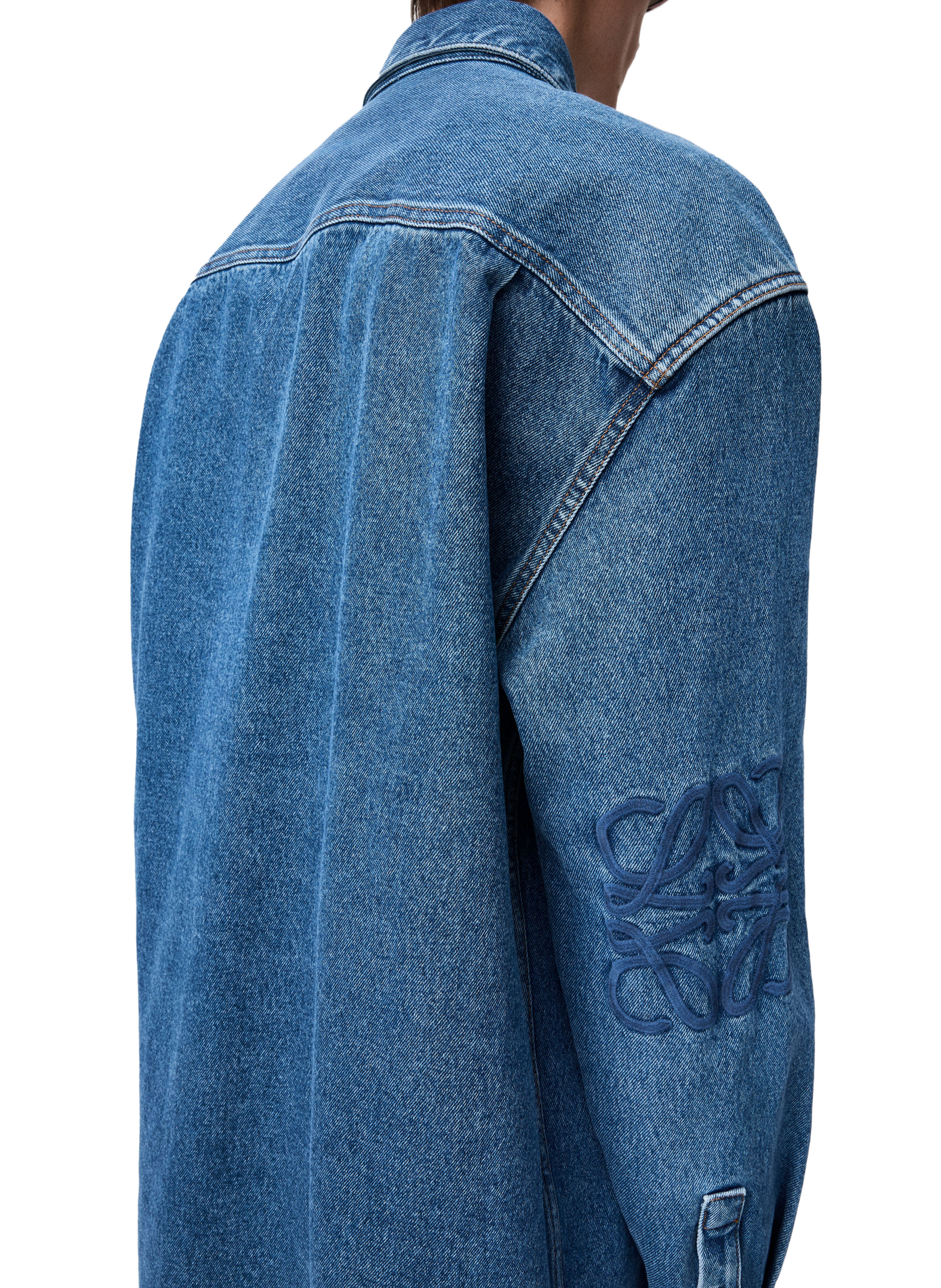 Surchemise Anagram en denim de coton LOEWE Bleu