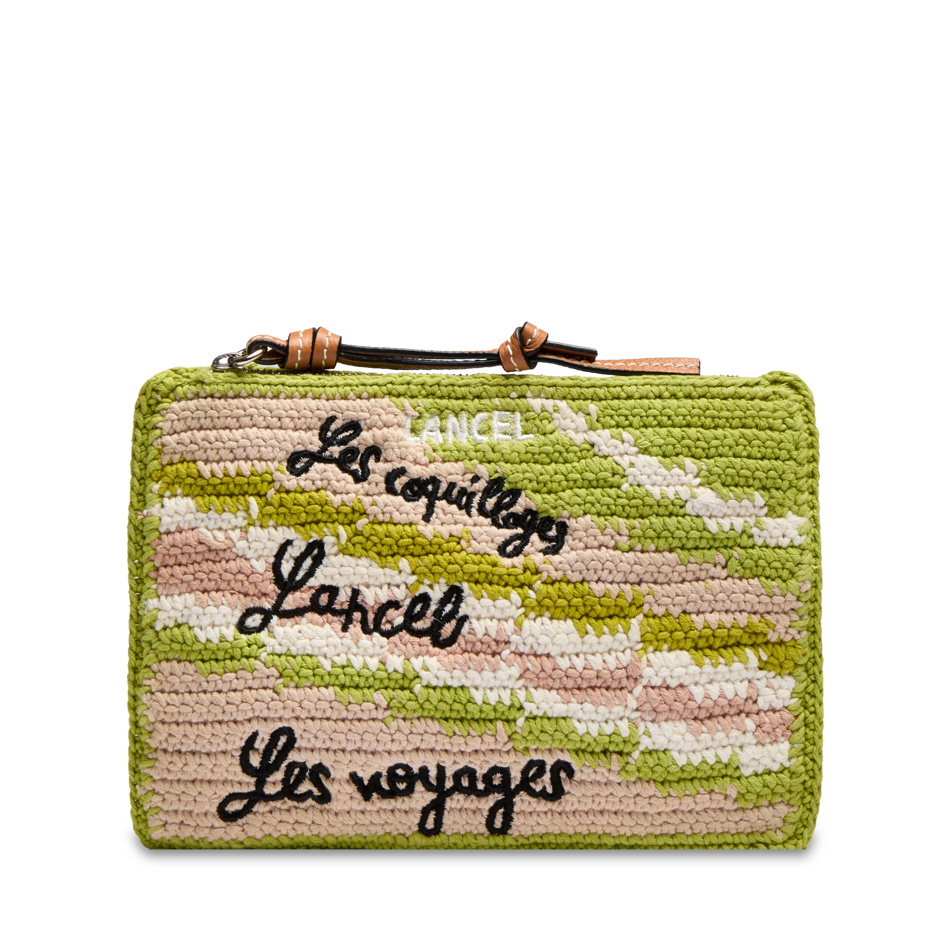 Zipped pouch summer mania small by lancel in cotton  Multico tropical