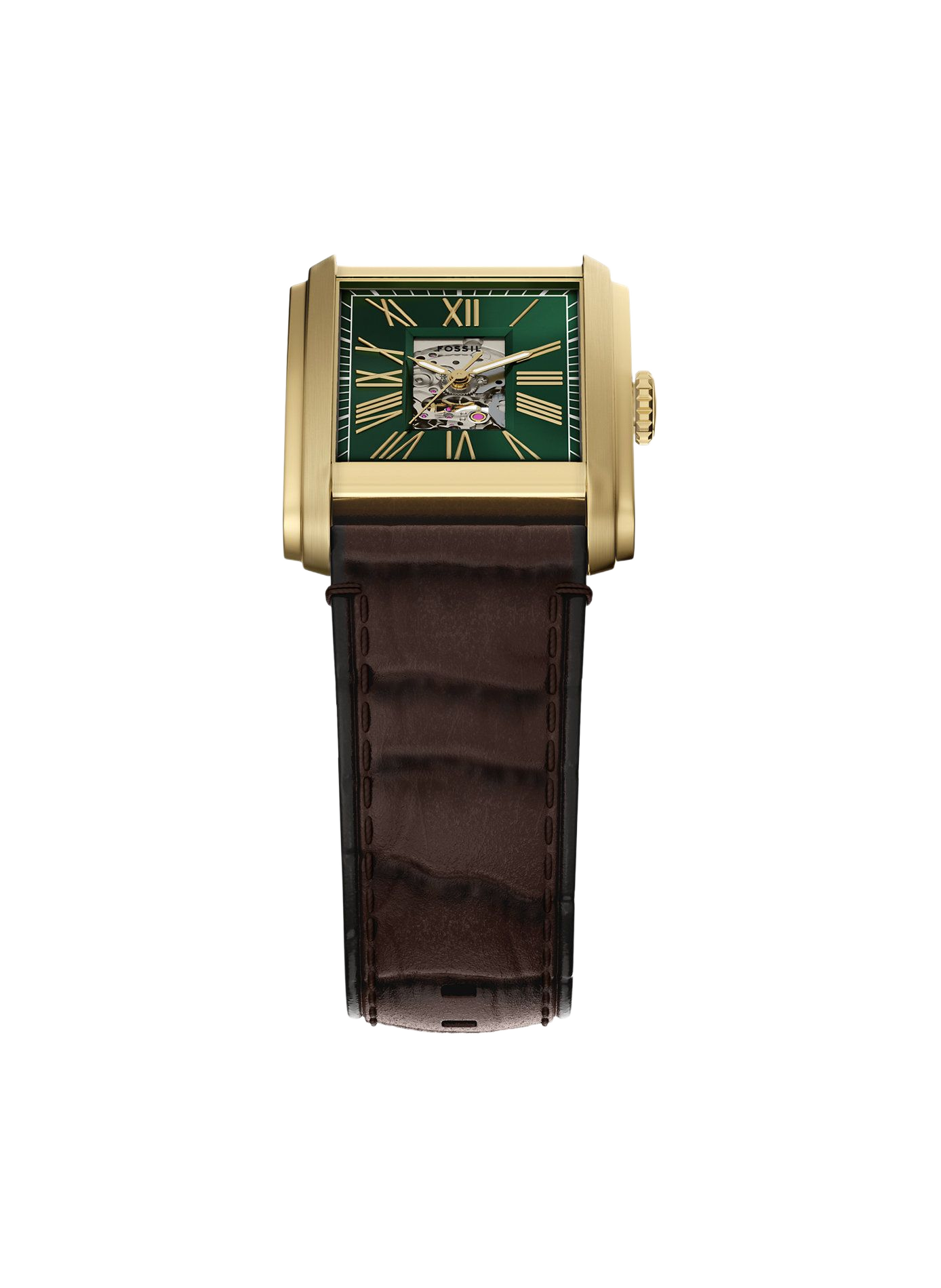 Montre analogique Automatic en cuir  FOSSIL Vert