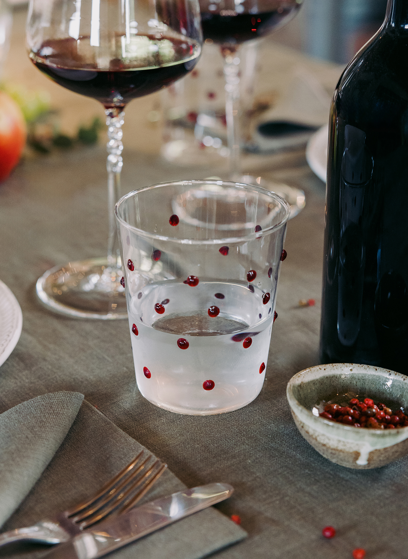 Set van 6 glazen Party in glas ZAFFERANO Rood