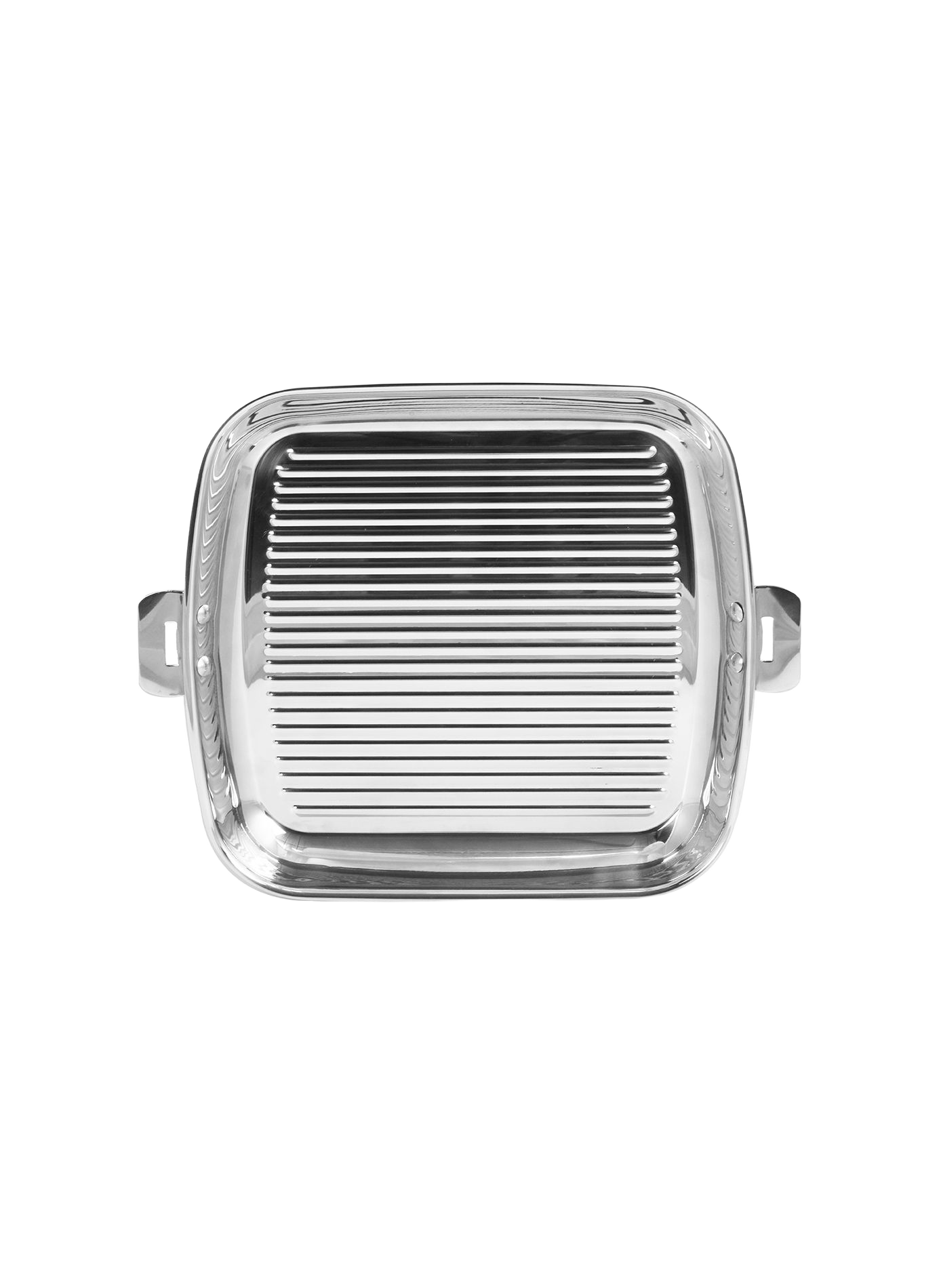 Grill carré à poignée amovible Casteline en inox CRISTEL Gris