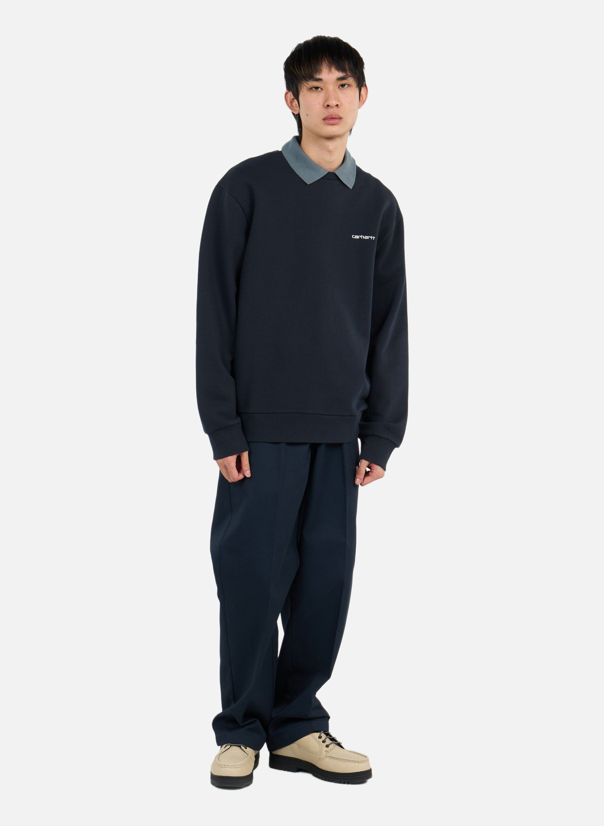 Sweatshirt script embroidery sweat CARHARTT WIP Bleu