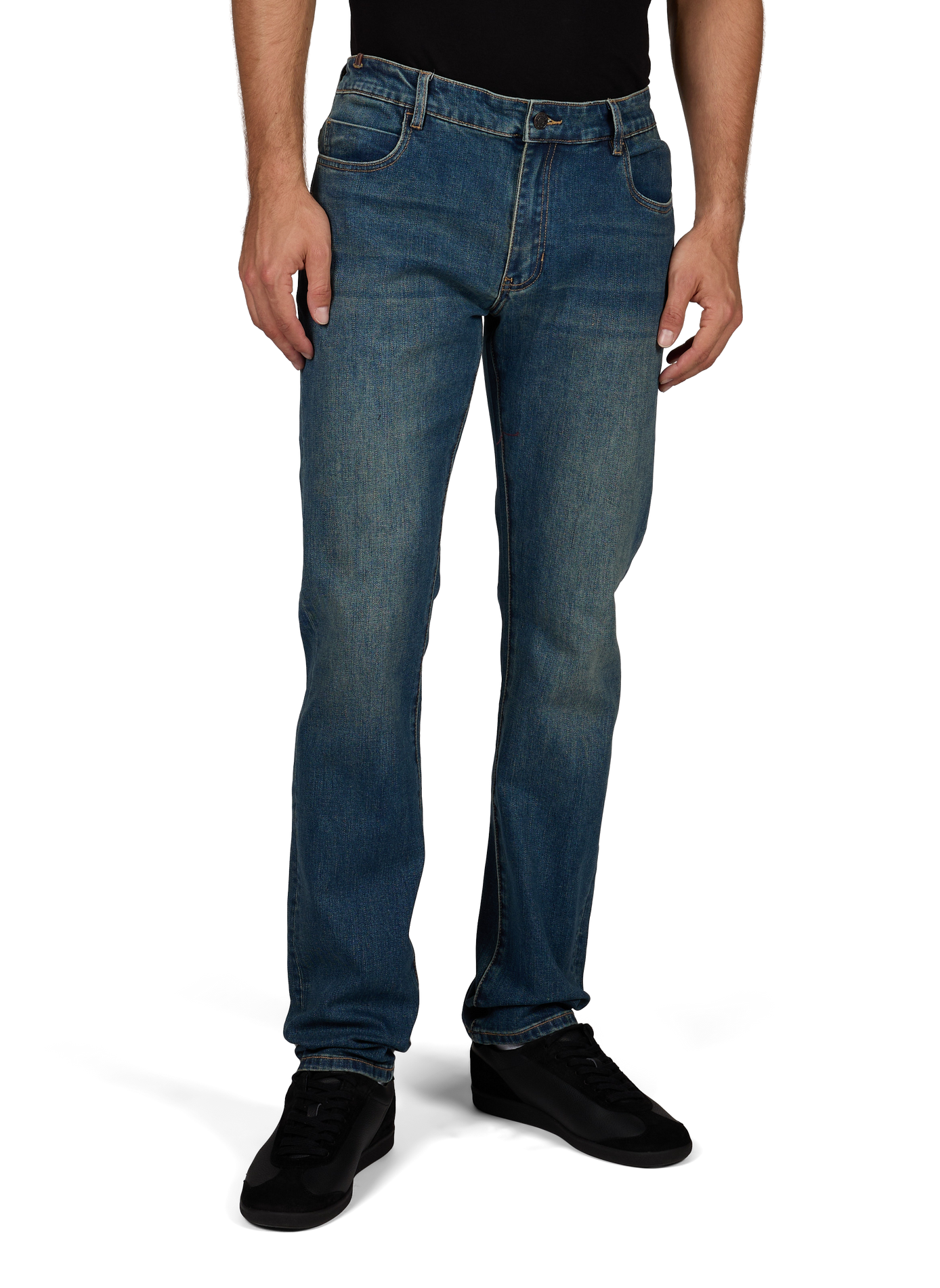 Slim washed denim jeans in mixed cotton NOTIFY Blue