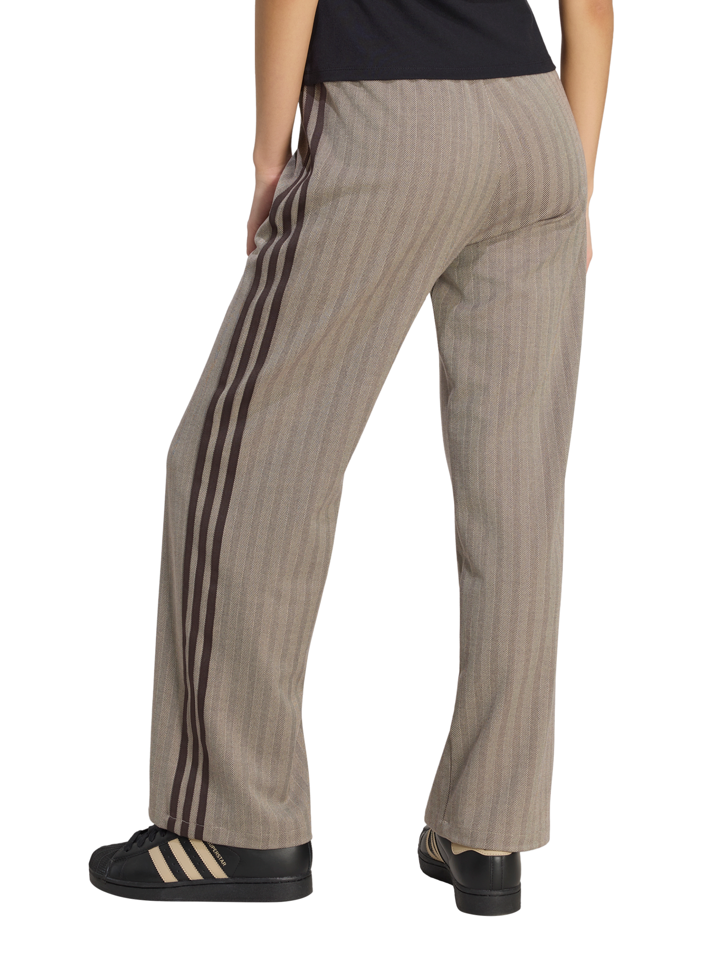 Pantalon logo à rayures ADIDAS Marron