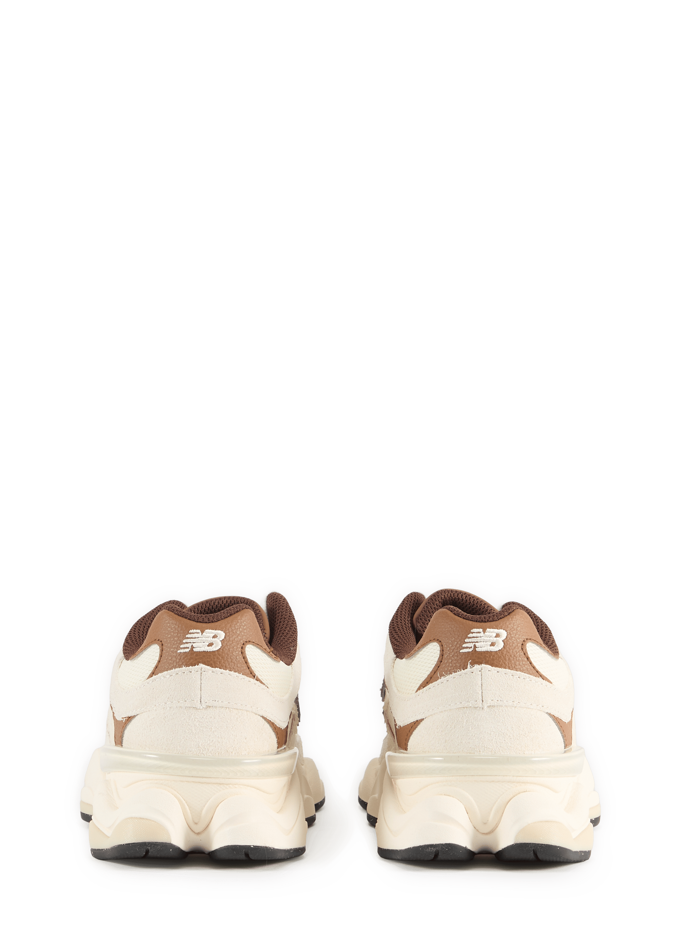 Mixed leather low-top sneakers NEW BALANCE Beige